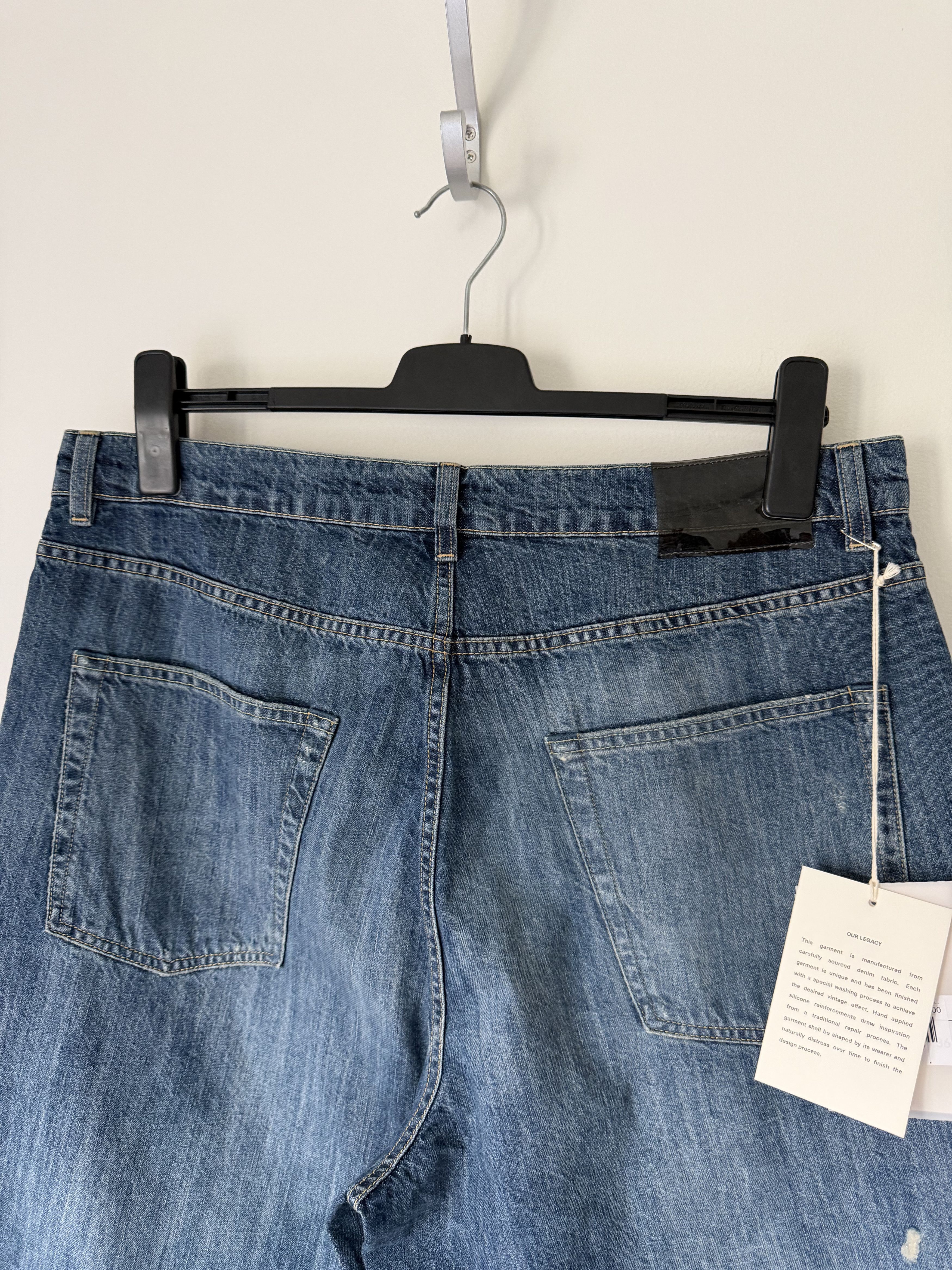 Our Legacy Our Legacy Vast Cut Repair Rubber Jeans in Blue Size US 36 / EU 52 - 6 Thumbnail