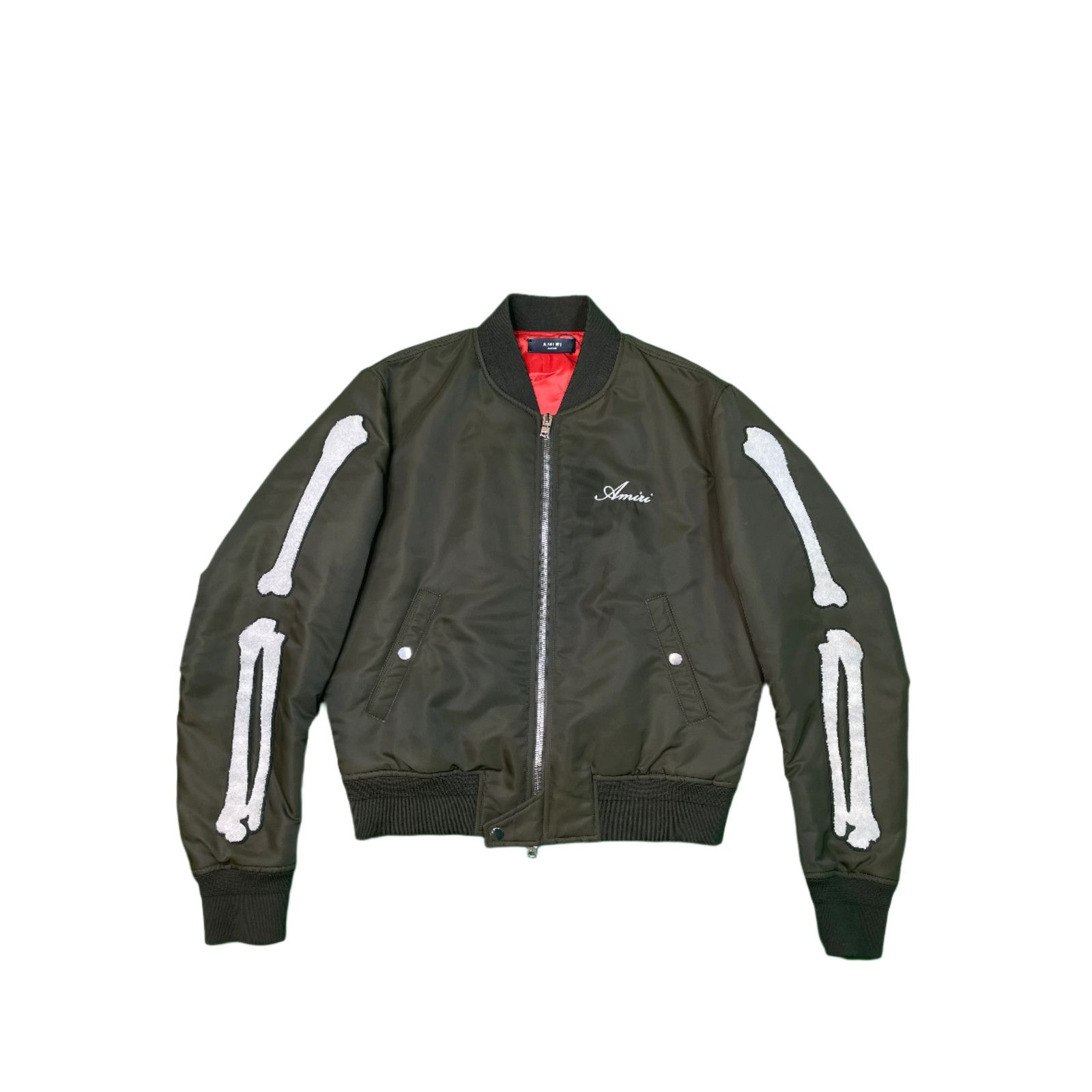 Amiri Amiri Bone Bomber Olive Jacket Size US M / EU 48-50 / 2 - 1 Thumbnail