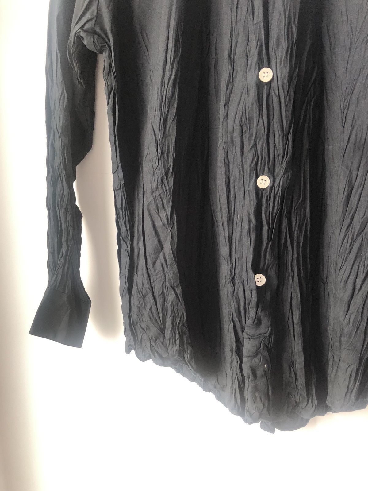 Homme Plisse Issey Miyake × Issey Miyake Pleated black shirt Size US L / EU 52-54 / 3 - 3 Thumbnail