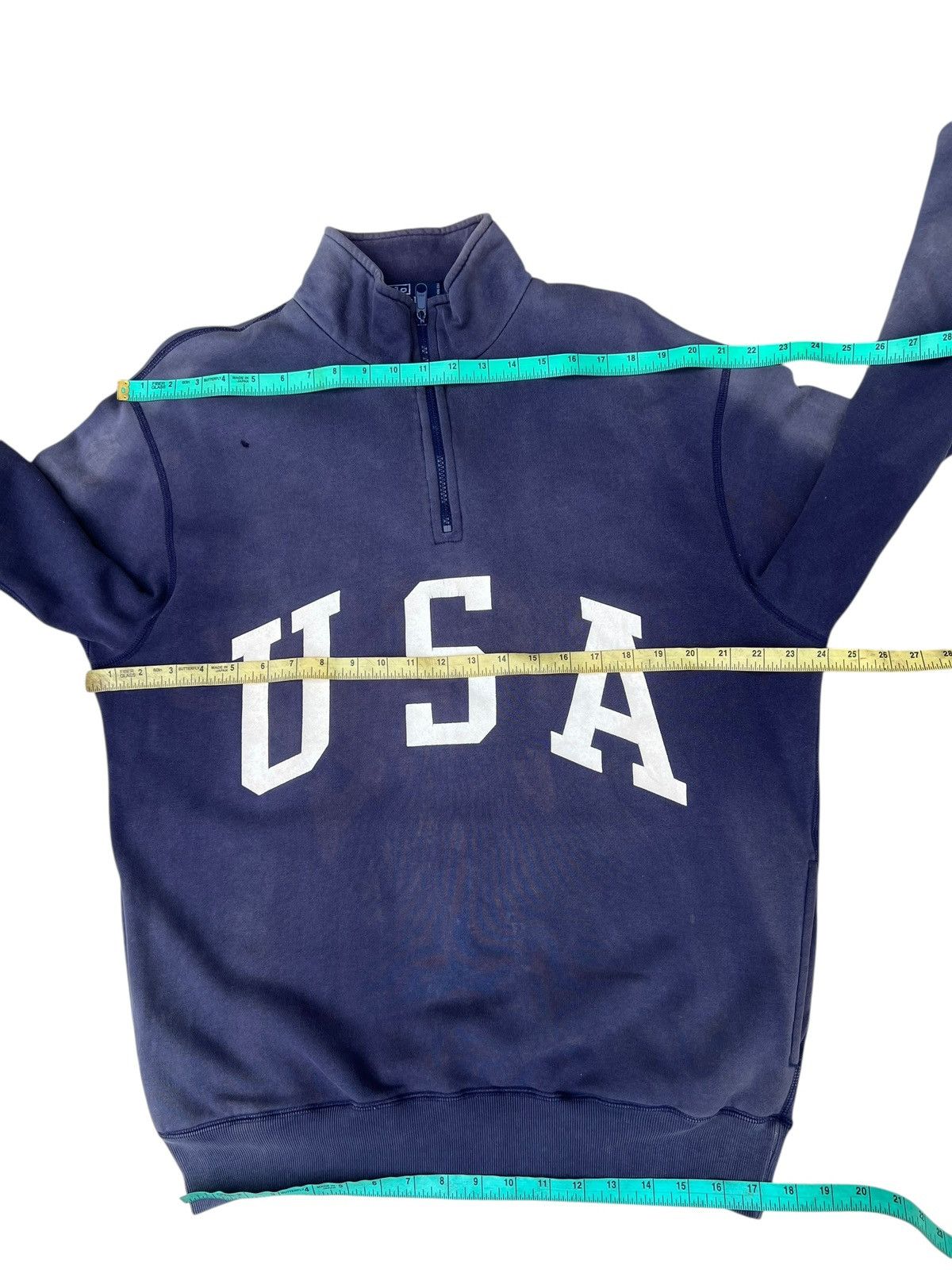 Polo Ralph Lauren Trashed 90s Polo Ralph Lauren Sun Faded Pull Over Sweatshirt Size US L / EU 52-54 / 3 - 4 Thumbnail