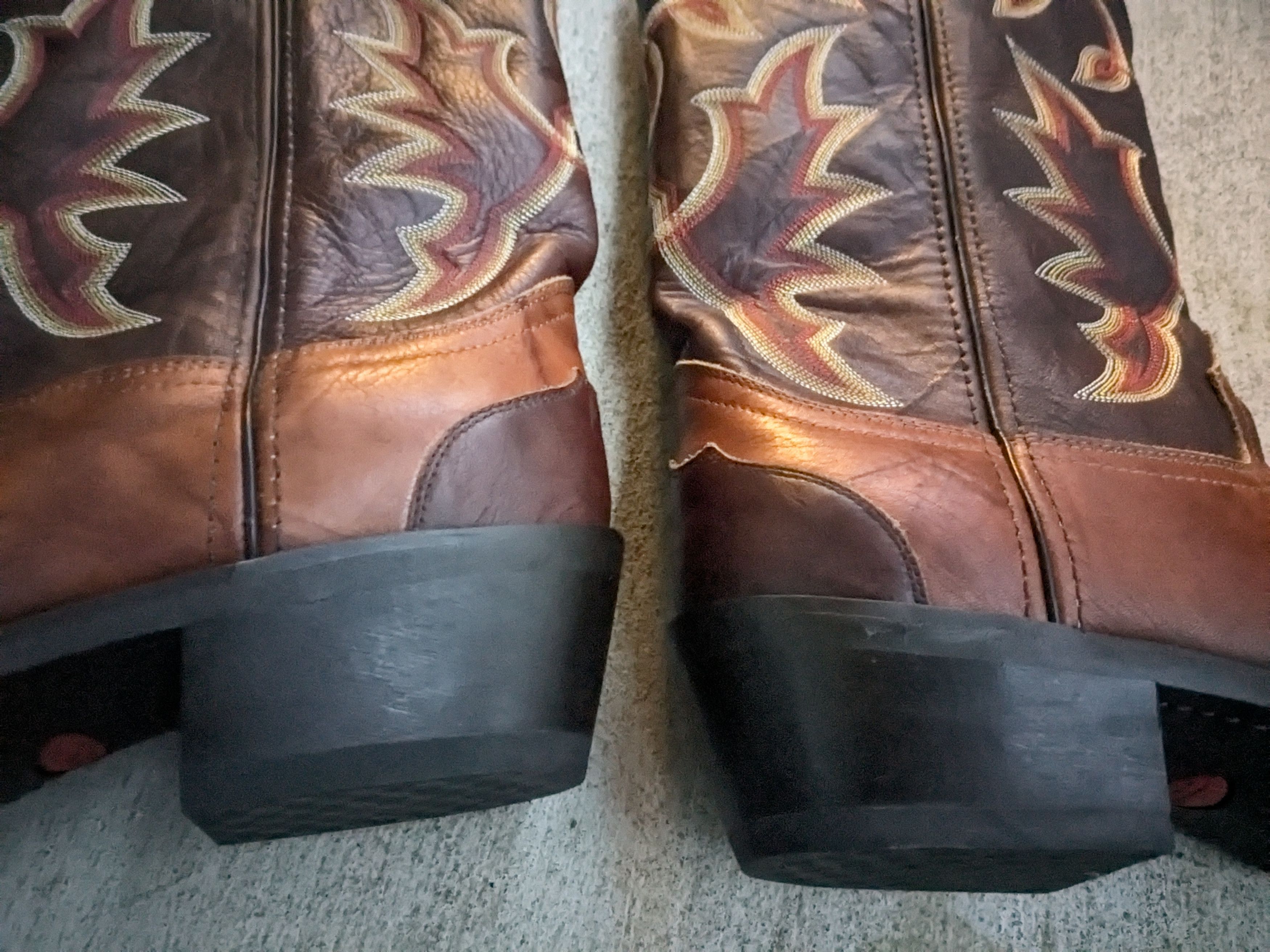 Durango × Vintage Durango Cowboy Boots Brown 10 EE Wide Leather Size US 10 / EU 43 - 5 Thumbnail