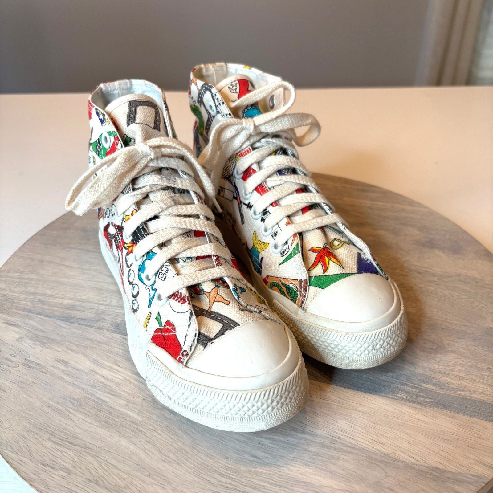 Nicole Miller Vintage Nicole Miller Pop Art High Top Sneakers Women's 6.5 Size US 6.5 / IT 36.5 - 4 Thumbnail