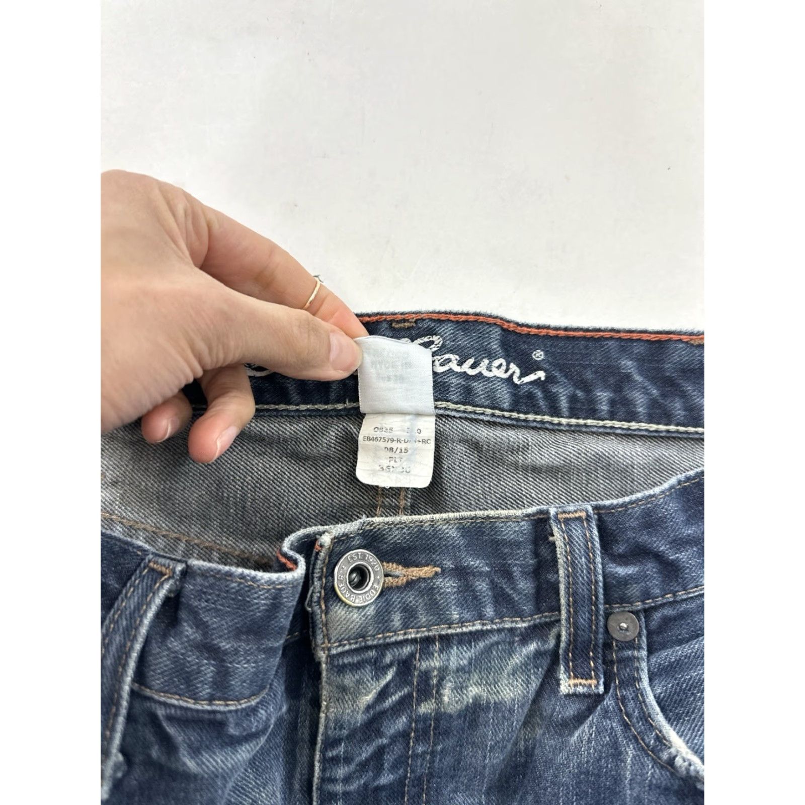Eddie Bauer Eddie Bauer Jeans Men’s 36x30 Blue Faded Distressed Slim Regular Denim City College Preppy Designer Ankle Pockets Comfort Easy Care Mens Size US 36 / EU 52 - 5 Thumbnail