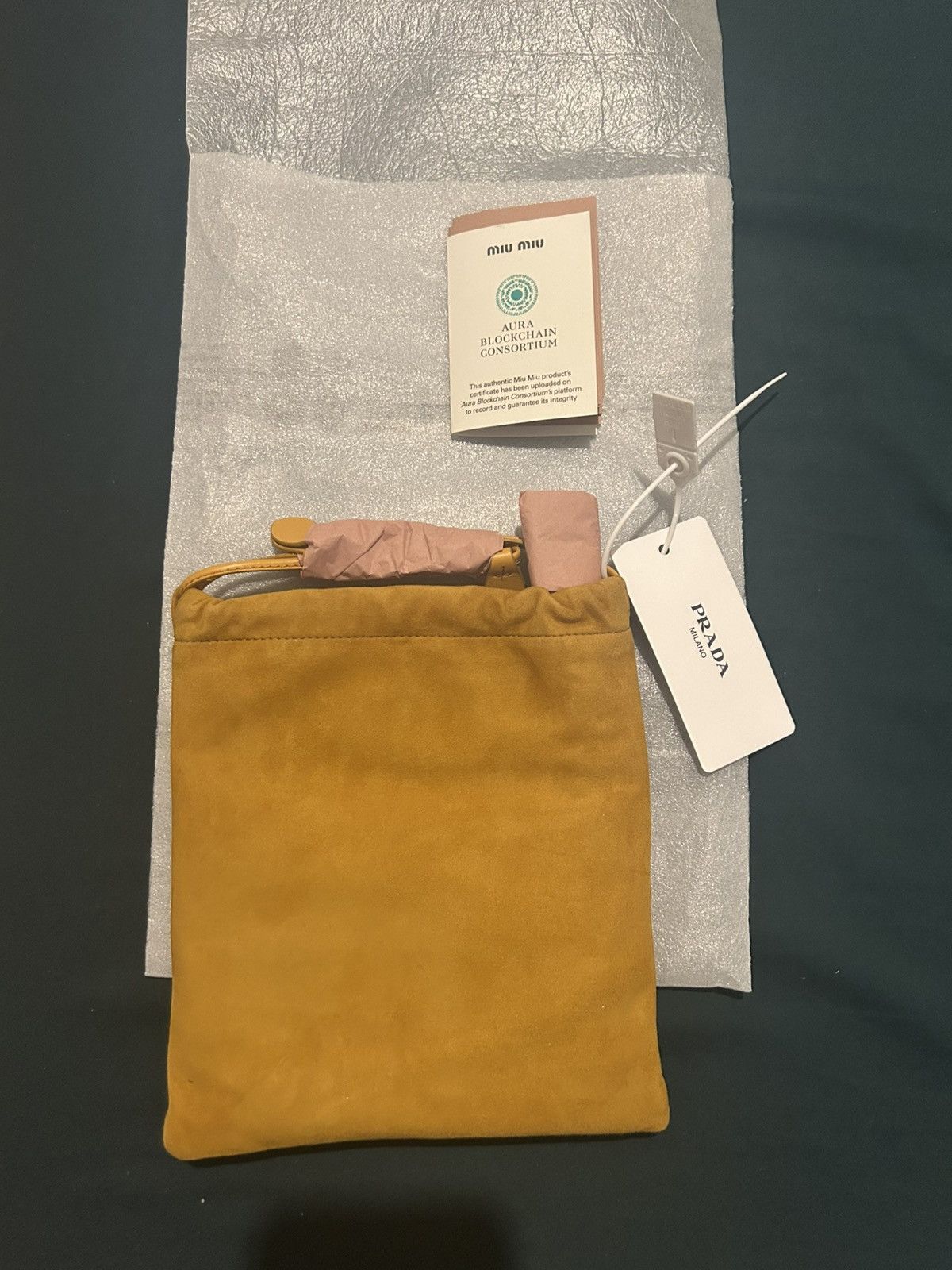 Miu Miu Miu miu Suede Pouch Size ONE SIZE - 3 Thumbnail