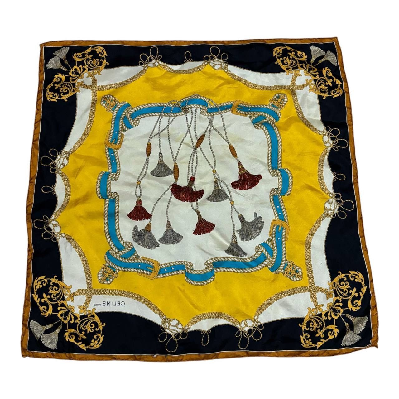 Celine Vintage Celine Silk Big Scarf Neckerchief Size ONE SIZE - 2 Thumbnail