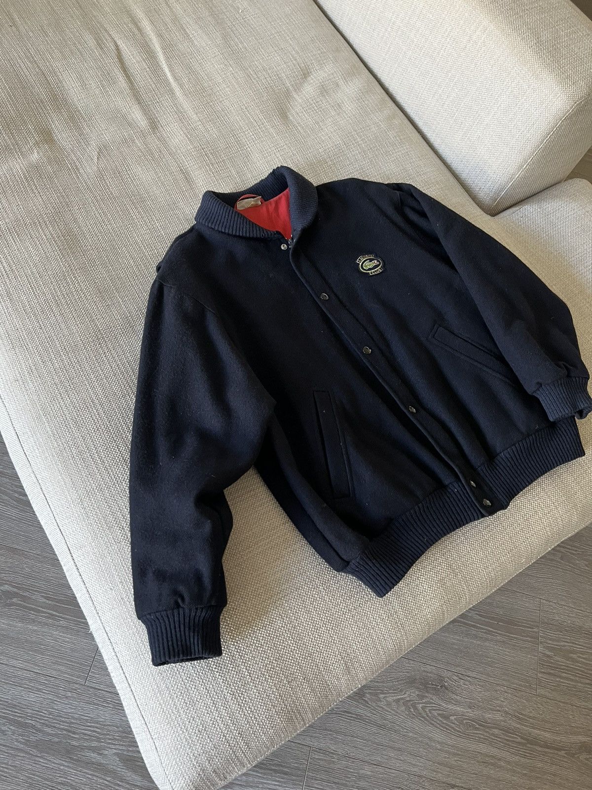 Lacoste × Vintage Vintage 80s 💥 Lacoste Jacket Wool Varsity Bomber Size US XL / EU 56 / 4 - 6 Thumbnail