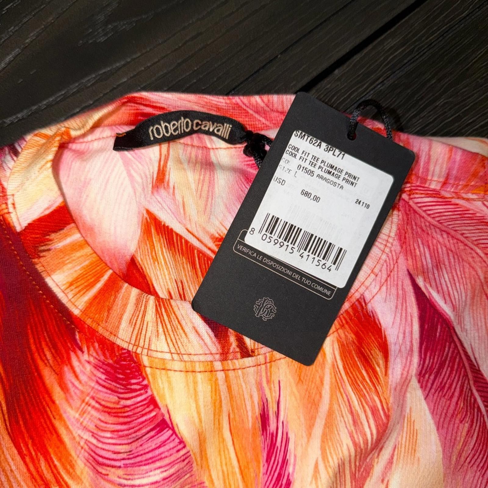 Roberto Cavalli Roberto Cavalli L Crew Neck T-Shirt - NWT & Hologram Cert Size US L / EU 52-54 / 3 - 5 Thumbnail