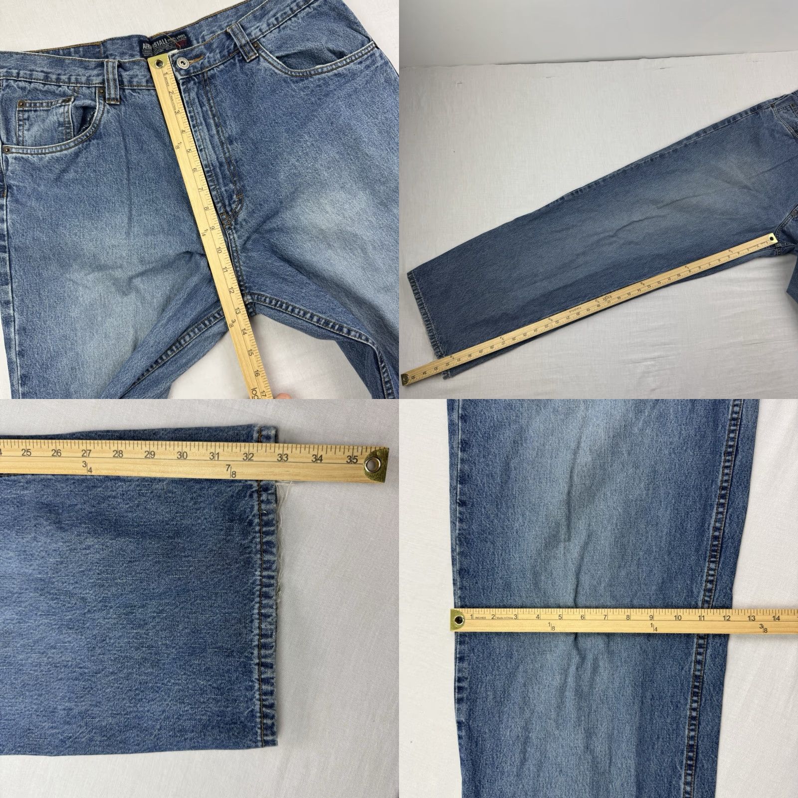 Vintage Vintage Aeropostale Baggy Jeans Adult 34x33 Blue Wide Leg Grunge Punk Skater Y2K Size US 34 / EU 50 - 8 Thumbnail