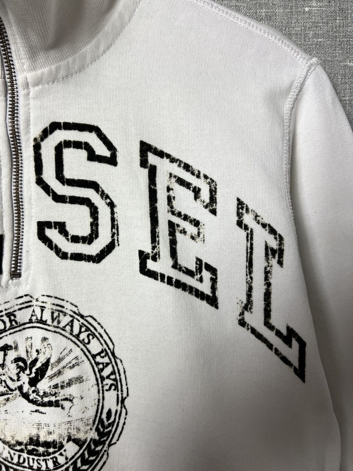 Diesel Rare Vintage Y2K Diesel Big Logo Zip Pullover Sweatshirt Size US S / EU 44-46 / 1 - 7 Thumbnail