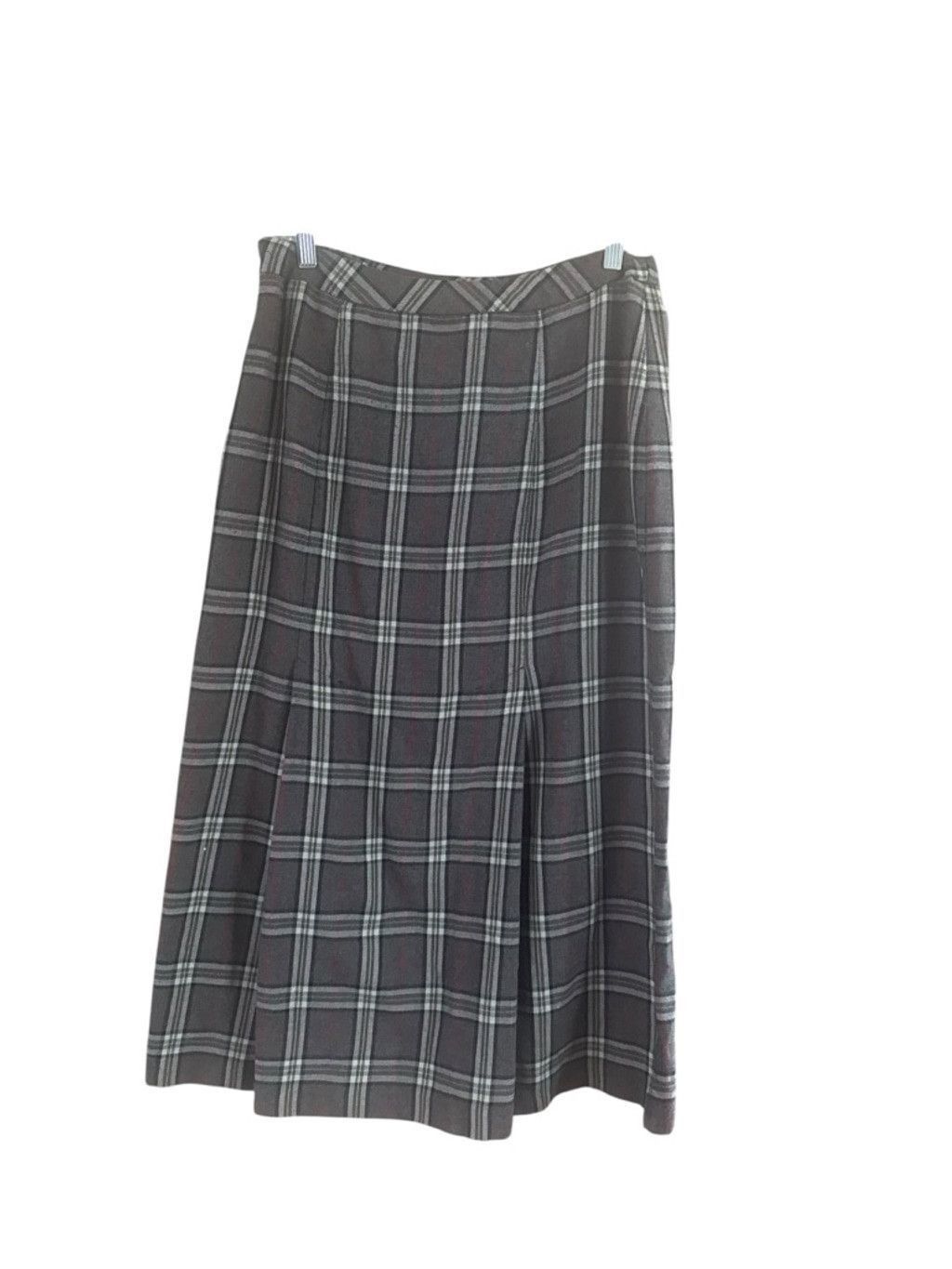 The Unbranded Brand Women's Unbranded Gray Plaid Midi Skirt Size 8 Size 30" / US 8 / IT 44 - 3 Thumbnail