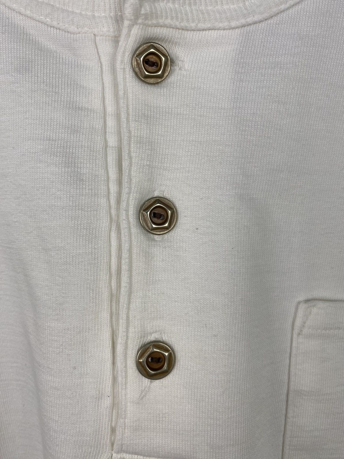 Studio D'Artisan Studio D'Artisan Slubby Henley Pocket Tee White Size US L / EU 52-54 / 3 - 3 Thumbnail