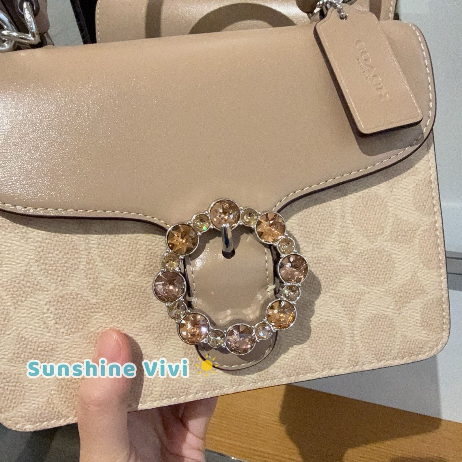 Coach NWT Coach Courtney Top Handle Bag Canvas CCE22 SAND/TAUPE Size ONE SIZE - 3 Thumbnail