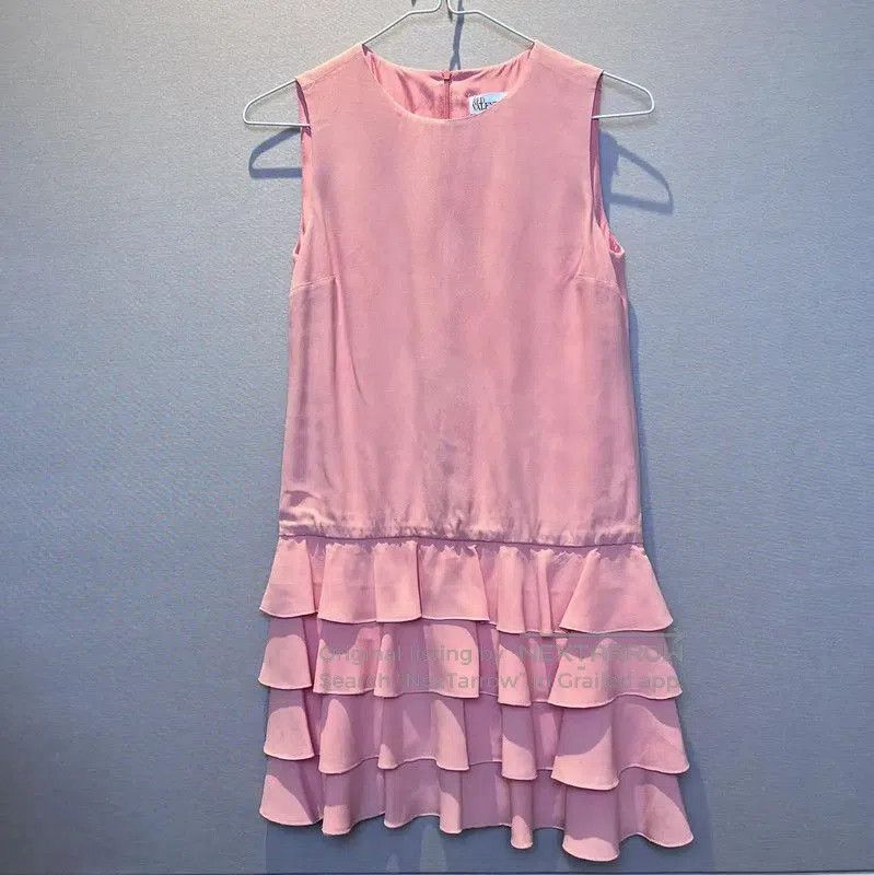 Valentino Valentino Pink Ruffled Midi Summer Dress . Size S / US 4 / IT 40 - 1 Thumbnail