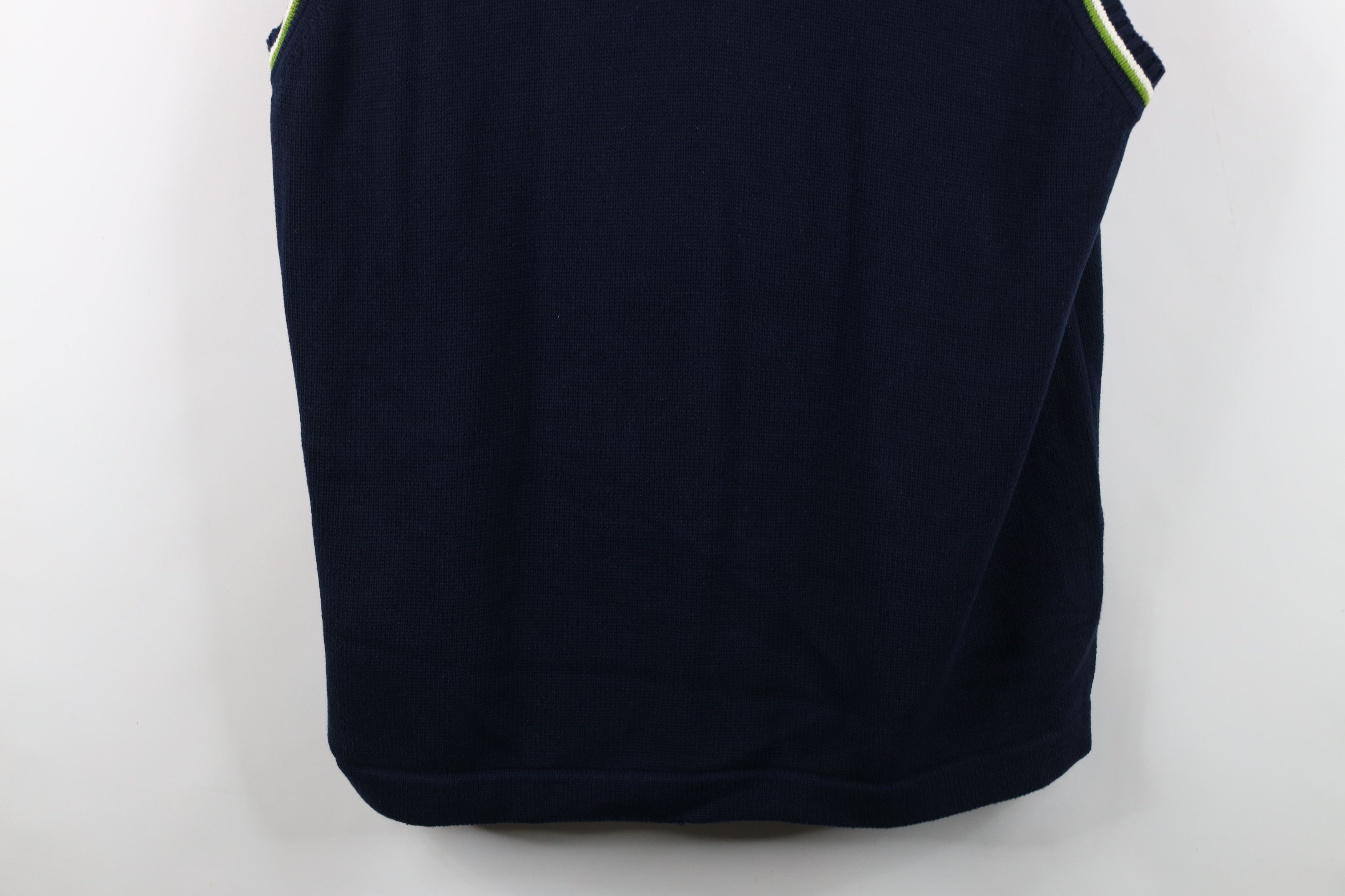 Gap Vintage 90s Gap Striped Cotton Knit V-Neck Sweater Vest Blue Size US XL / EU 56 / 4 - 3 Thumbnail