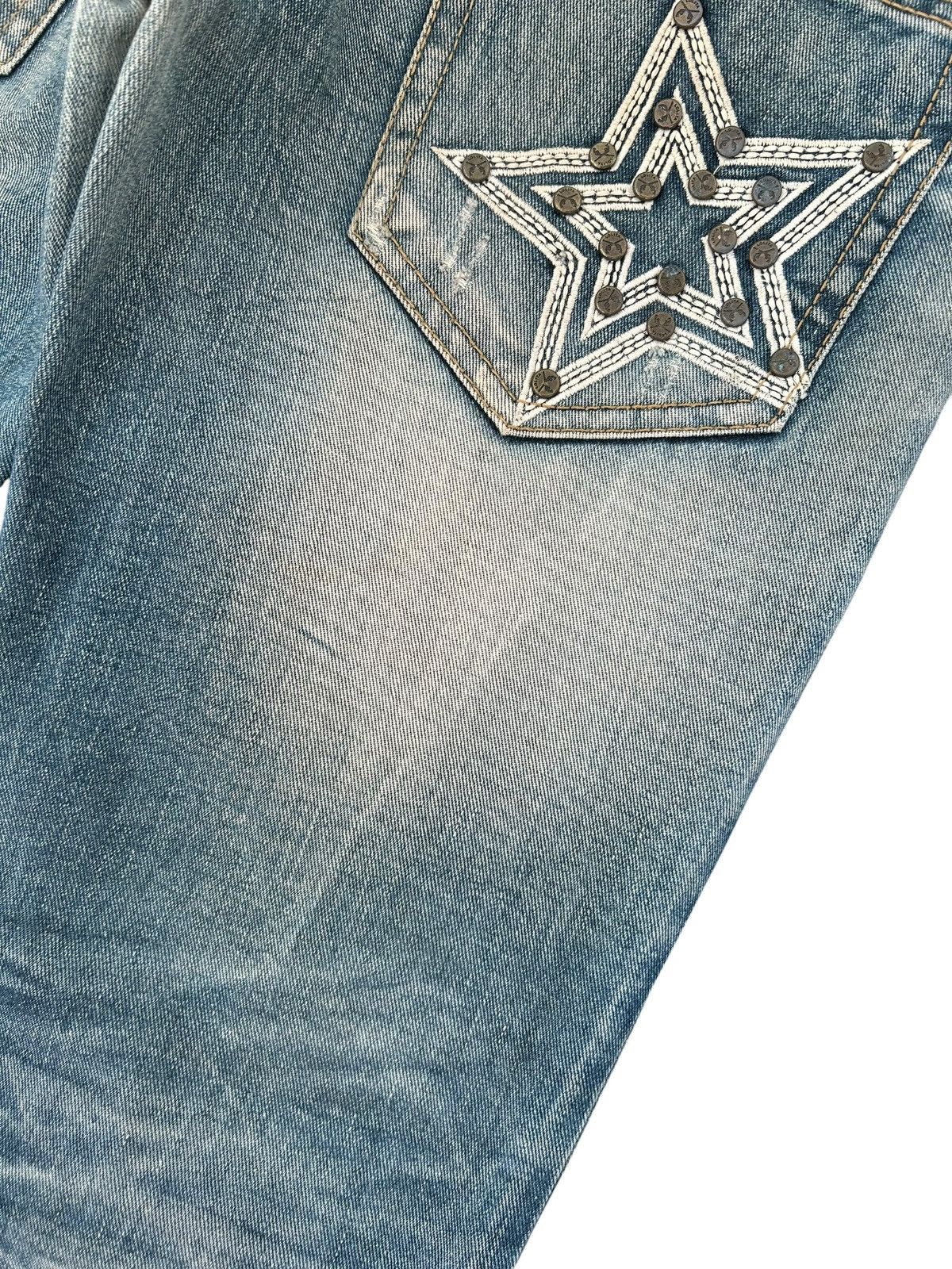 Kapital YOSHITOMO NARA LOLITA Exotic Vintage Distressed Denim Jeans Size US 34 / EU 50 - 15 Thumbnail