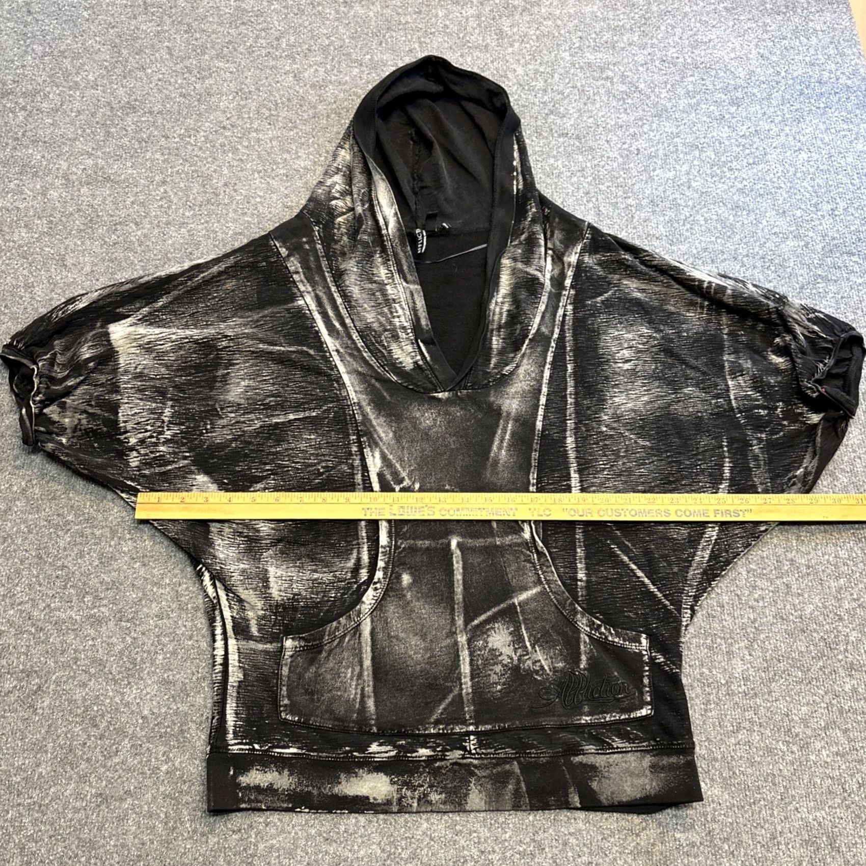 Affliction VINTAGE/NEW? Pullover Hoodie baggy Oversized Women’s XL Short Sleeve Affliction Black Pump Cover Hoodie Size XL / US 12-14 / IT 48-50 - 3 Thumbnail