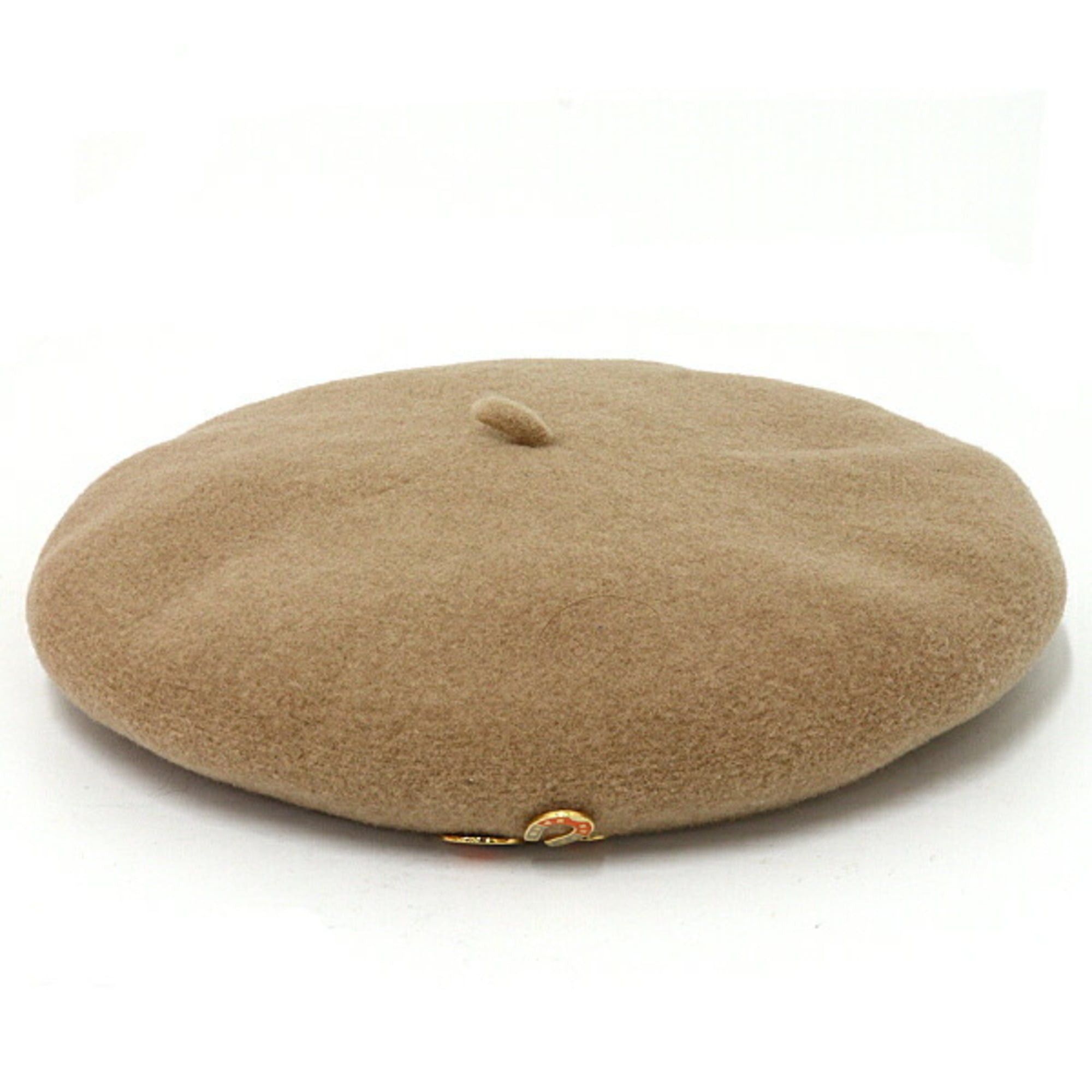 Hermes Hermes Beret "Bonnie Jump" Hat Merino Wool Felt Calfskin H252013N TB58 Beige Trench Unused Size ONE SIZE - 1 Thumbnail
