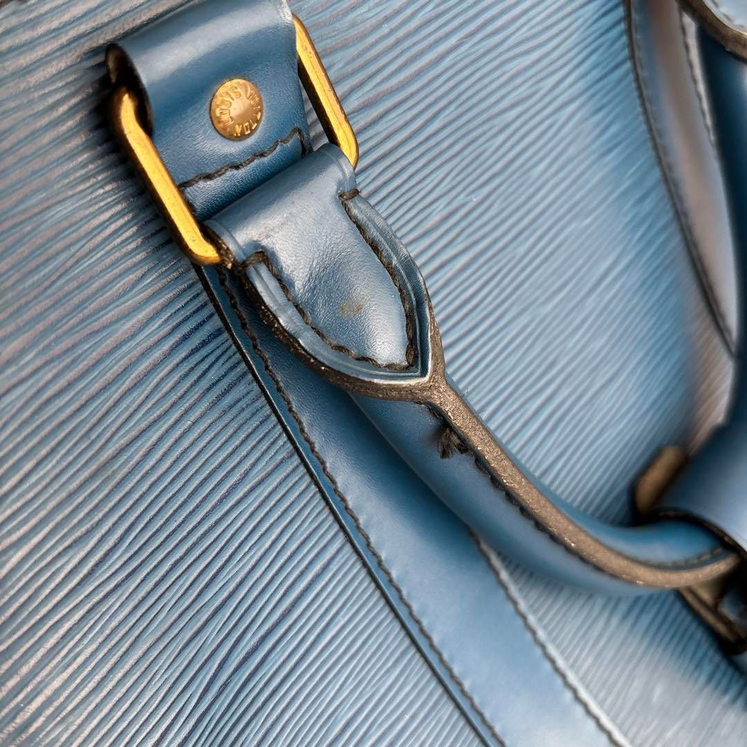 Louis Vuitton Louis Vuitton - Keepall 45 Blue Leather Boston Handbag Size ONE SIZE - 8 Thumbnail