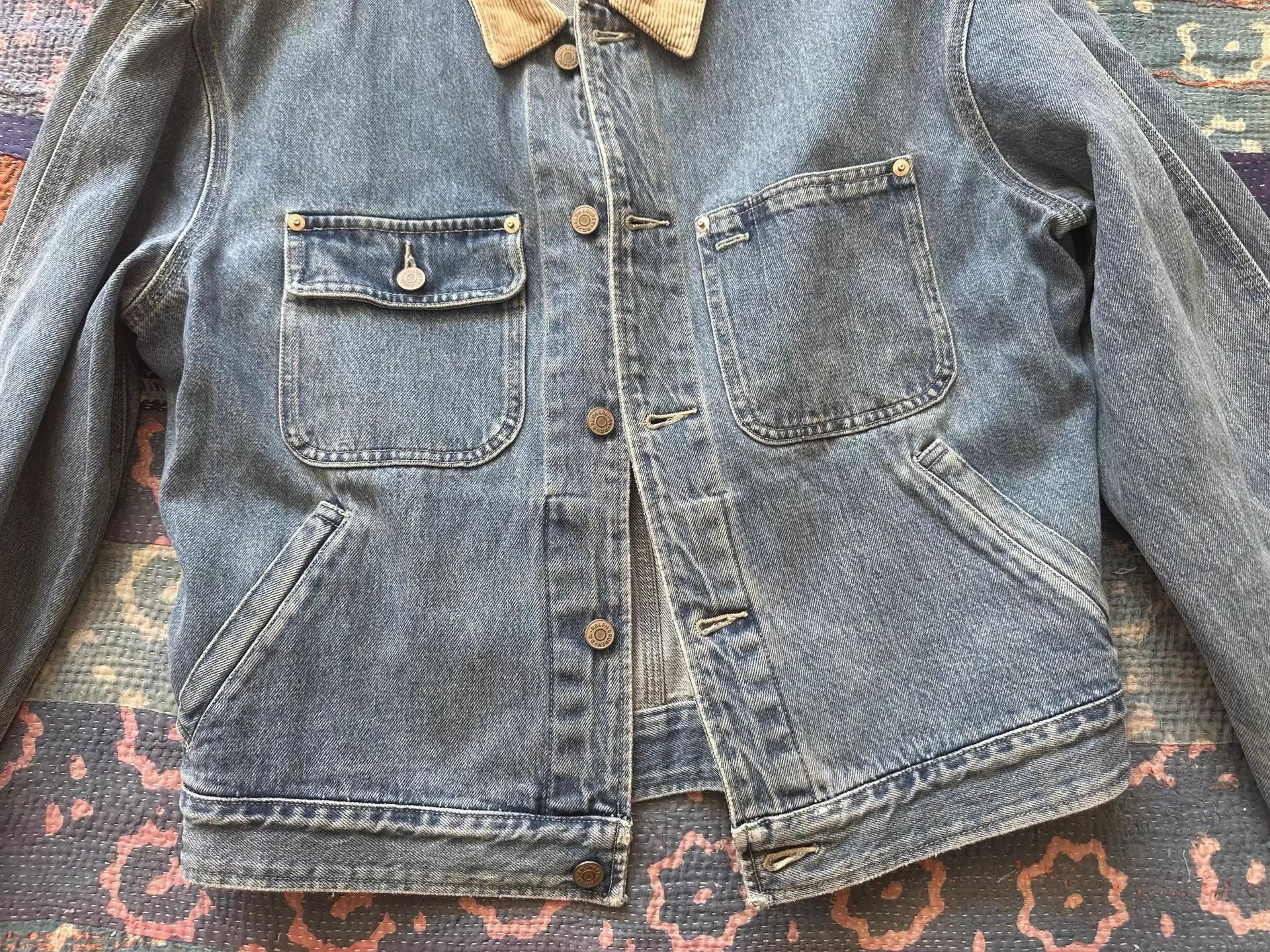RRL Ralph Lauren RRL 3-Star Corduroy Paneled 90s USA Short Wide Jacket M Size US M / EU 48-50 / 2 - 3 Thumbnail