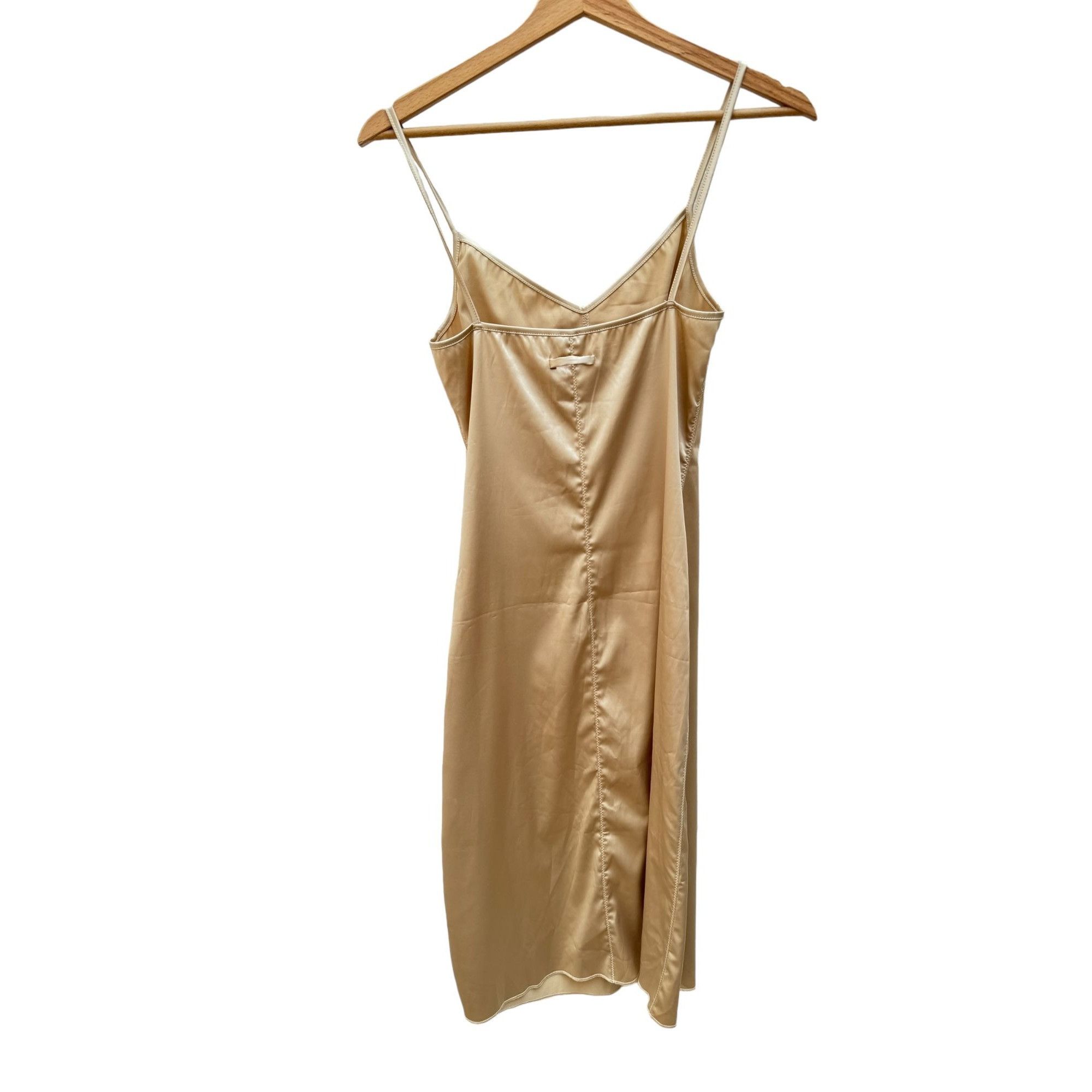 Vintage Gold Color Polyester Dress