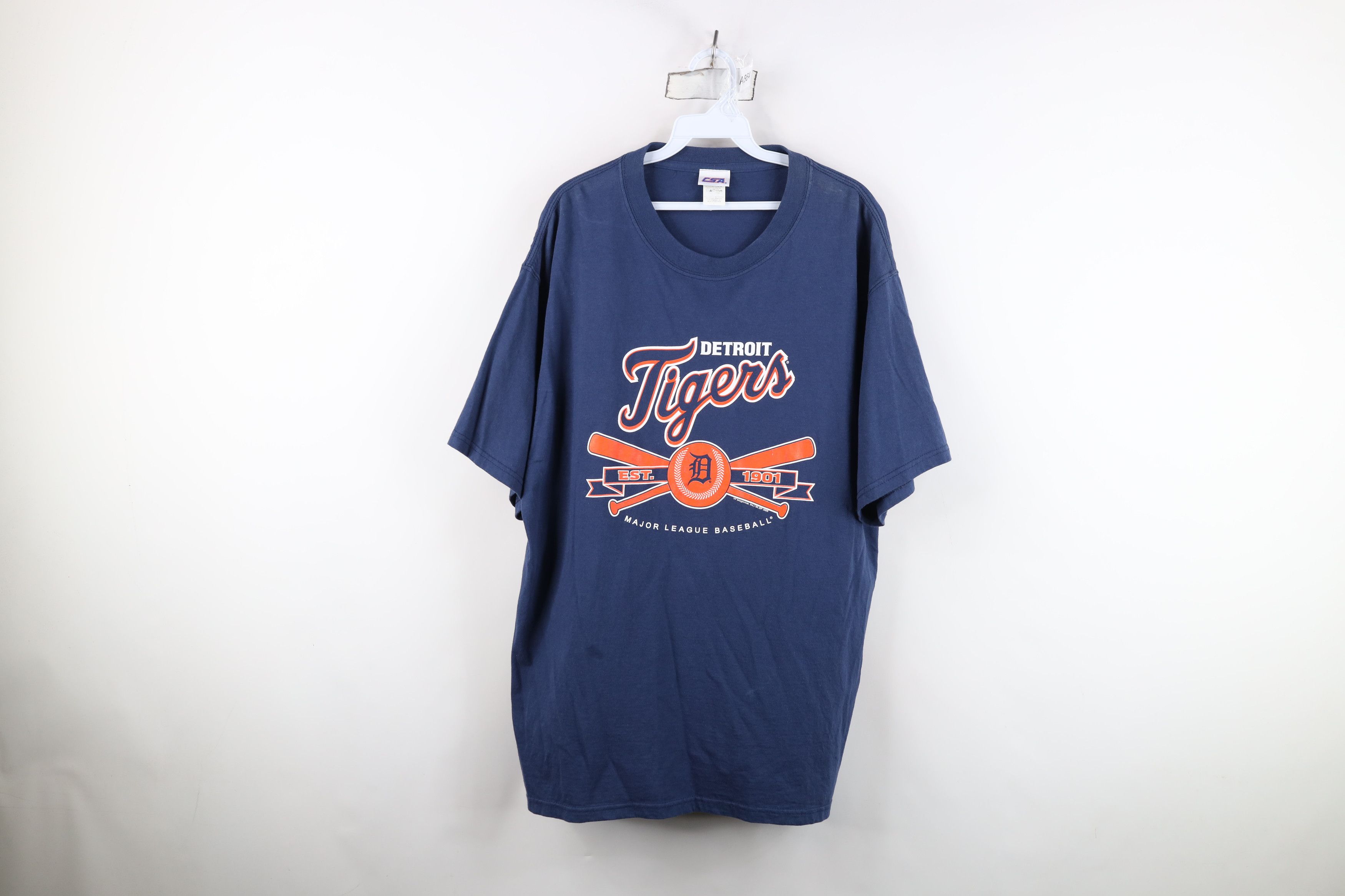 Vintage Vintage Y2K 2006 Spell Detroit Tigers Baseball T-Shirt Blue Size US L / EU 52-54 / 3 - 1 Thumbnail