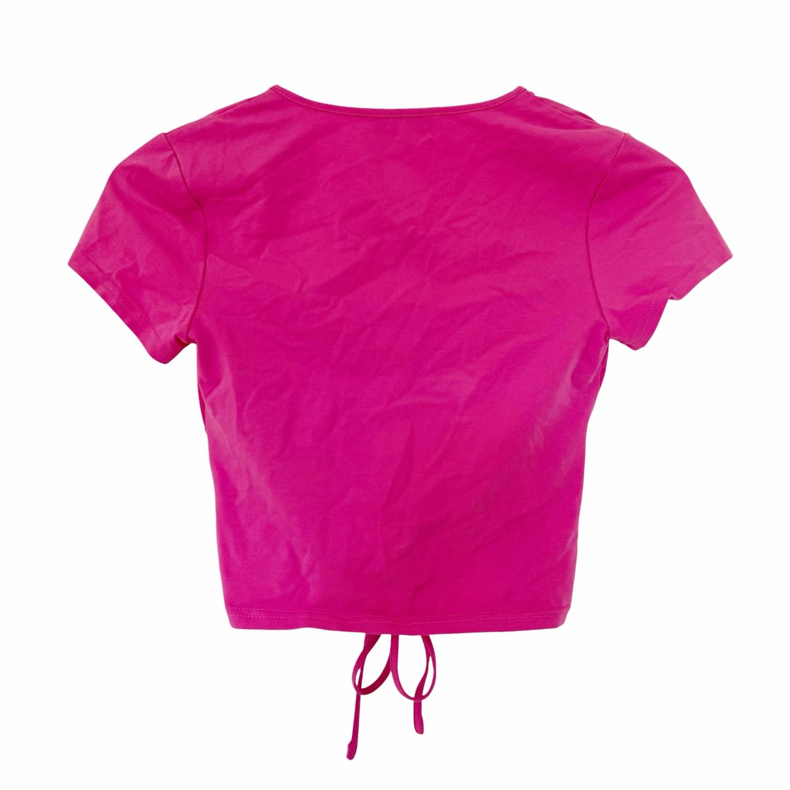 I.AM.GIA I Am Gia Minka Pink Cut Out Cropped Short Sleeve Shirt Sz XS Size XS / US 0-2 / IT 36-38 - 2 Thumbnail