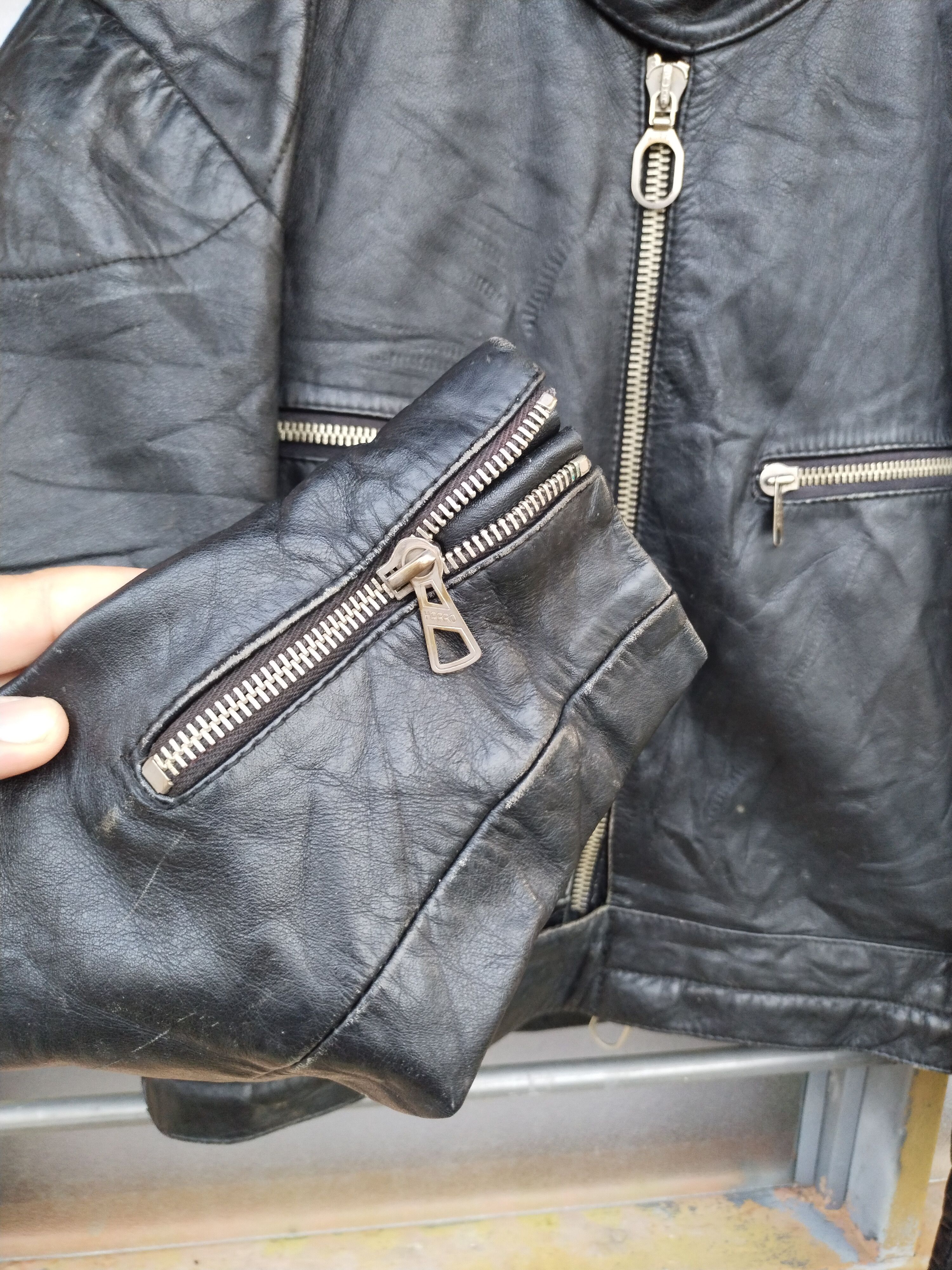 Leather Crazy Vtg Harro Kombi Biker Germany Leather Jacket Schott Size US S / EU 44-46 / 1 - 9 Thumbnail