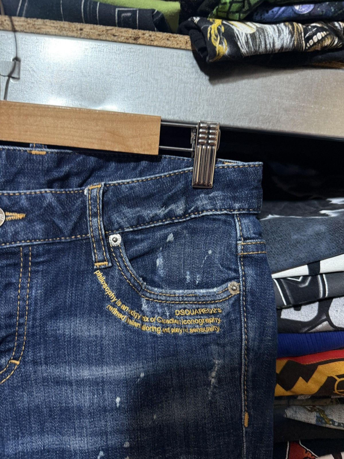 Dsquared2 Rare Luxury Dsquared2 Distressed Denim Navy Jeans Size 40 Size US 27 - 5 Thumbnail