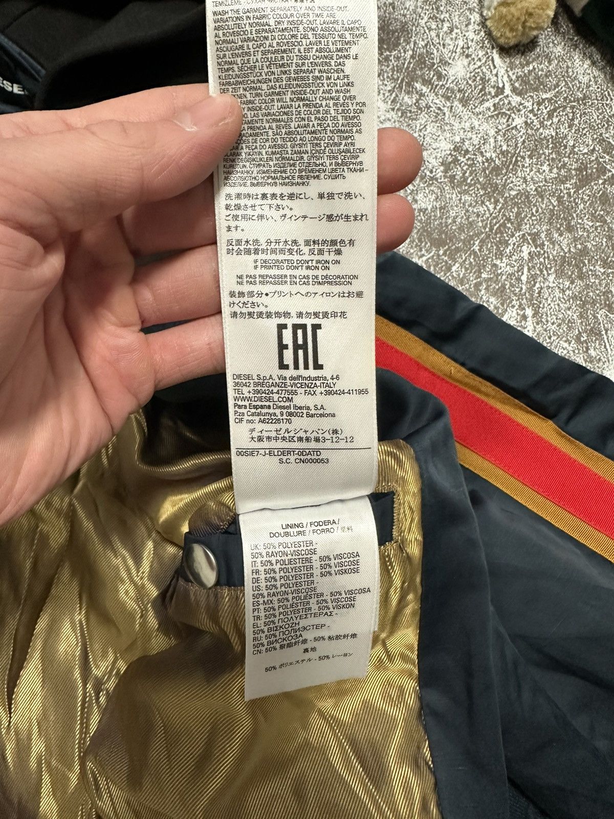Diesel Diesel Eldert J-Eldert Jacket Mens Streetwear Big Logo Size US XL / EU 56 / 4 - 6 Thumbnail
