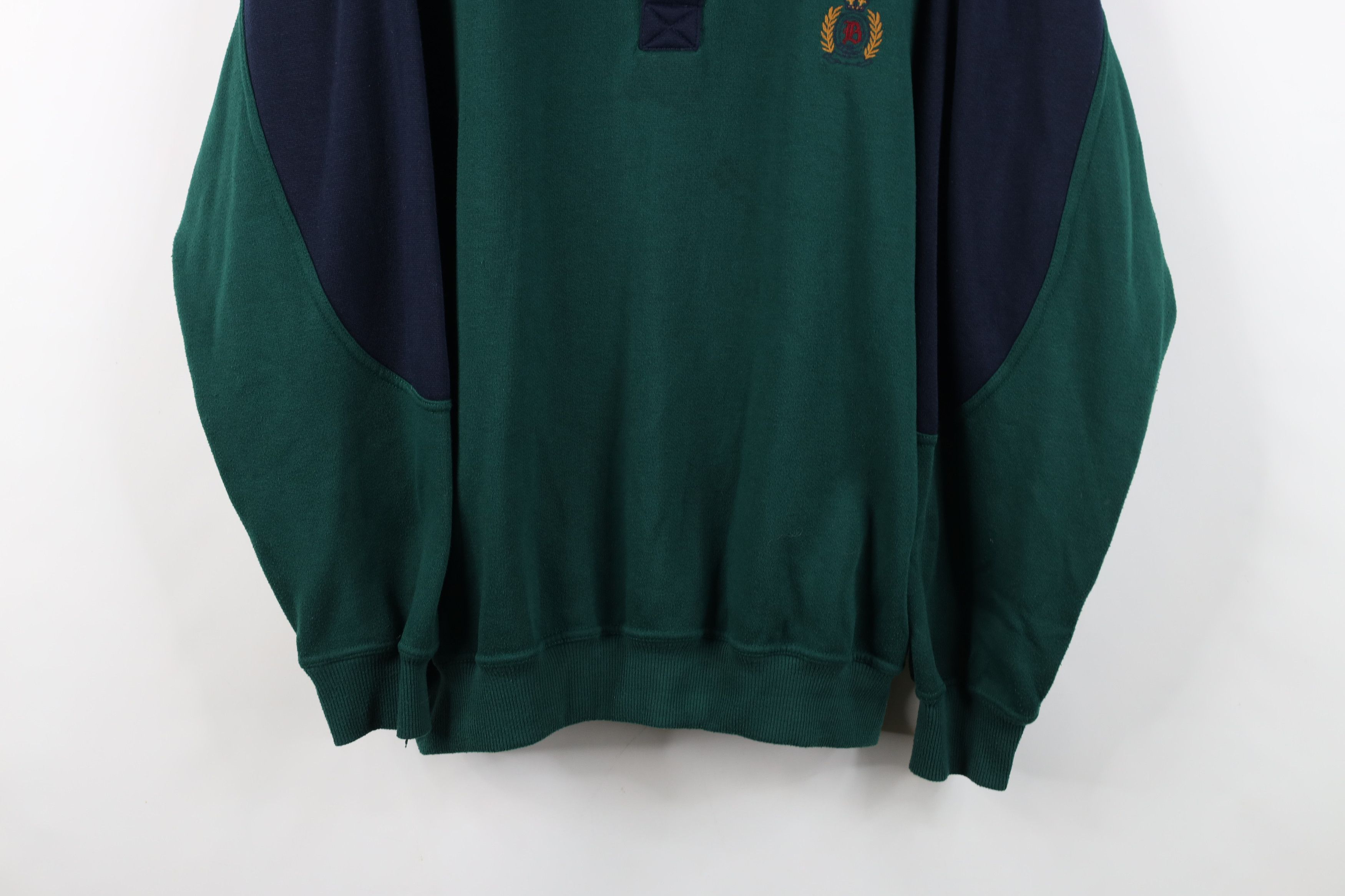 Vintage Vintage 90s Streetwear Block Collared Pullover Sweatshirt Size US L / EU 52-54 / 3 - 3 Thumbnail