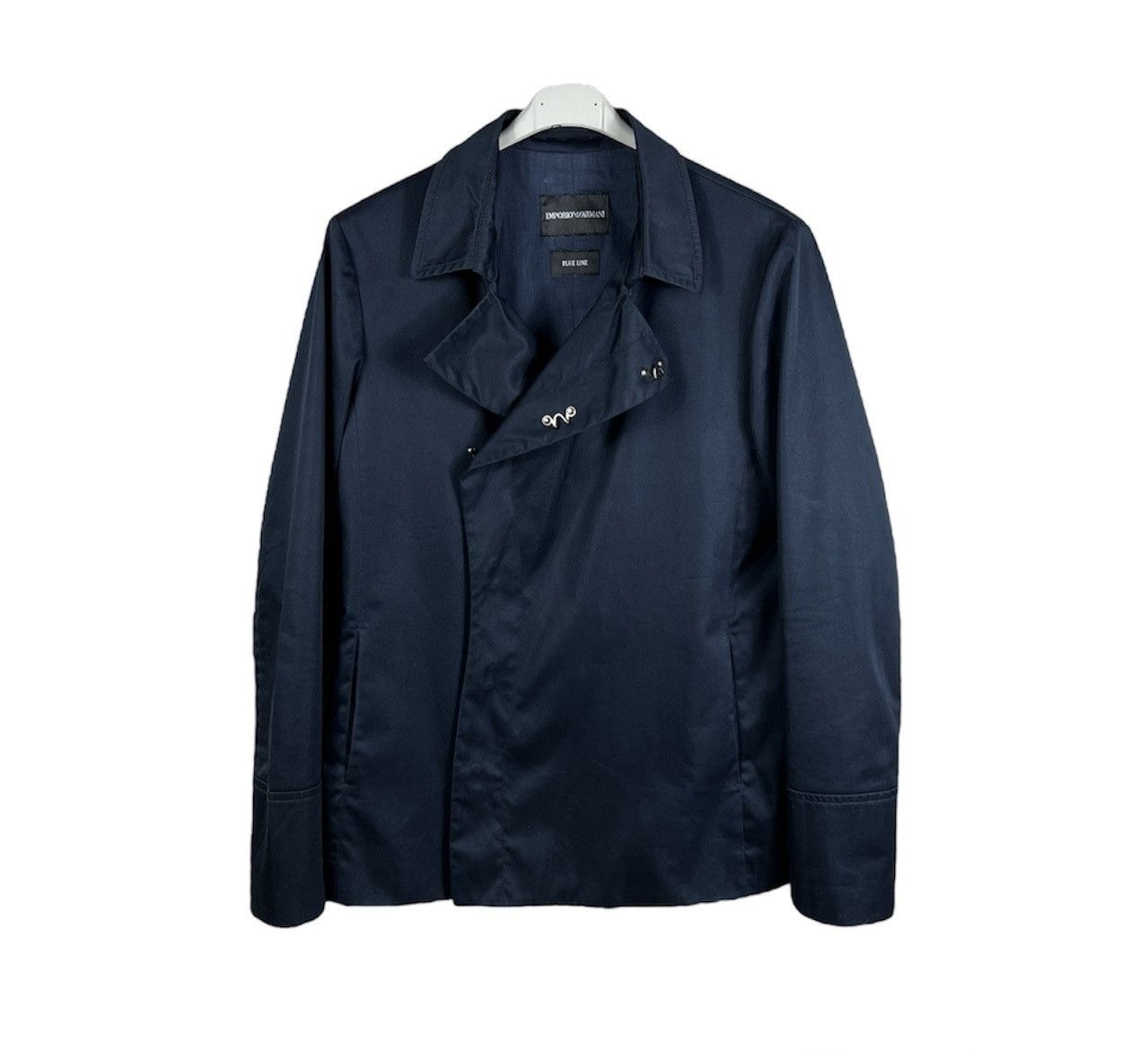 Emporio Armani Emporio Armani BlueLine asymmetrical cut jacket clips blazer Size US M / EU 48-50 / 2 - 2 Thumbnail