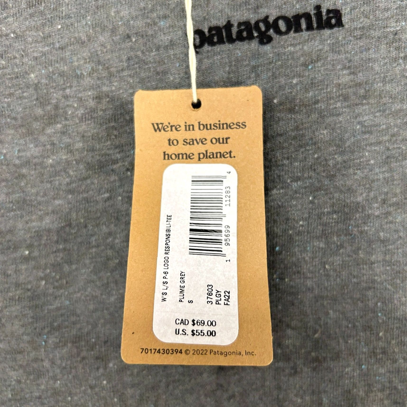 Patagonia Patagonia Shirt Womens Small Grey Long Sleeve Regular Spellout Organic Cotton P6 Size S / US 4 / IT 40 - 7 Thumbnail