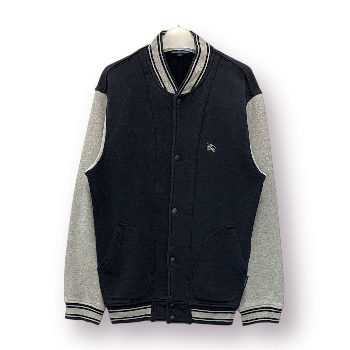 Black Label 🔥 BURBERRY Blue Label Distressed Varsity Sweat Jacket - M Size US S / EU 44-46 / 1 - 1 Thumbnail