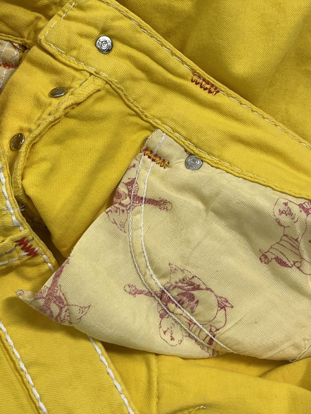 True Religion True Religion Yellow Y2K Jeans Size 29" - 11 Thumbnail