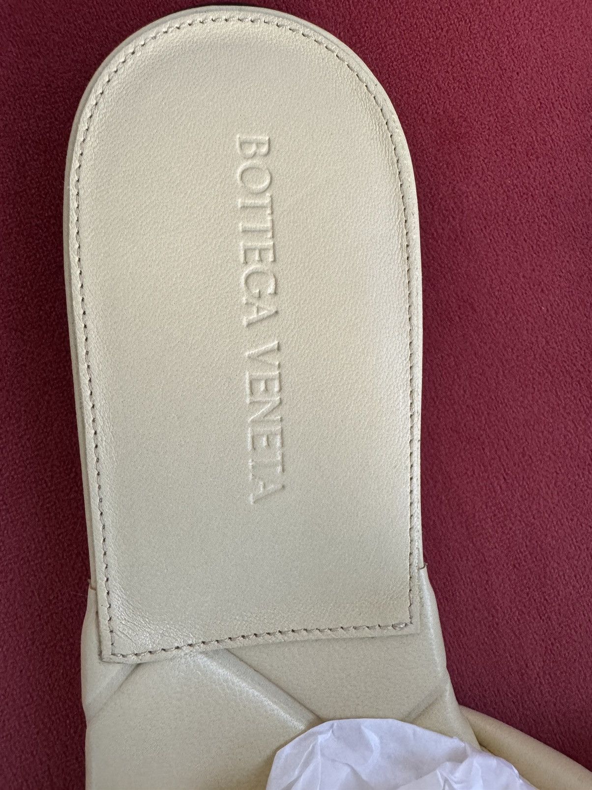 Bottega Veneta Bottega veneta padded slides, leather, light yellow, 38.5 It Size US 8.5 / IT 38.5 - 5 Thumbnail