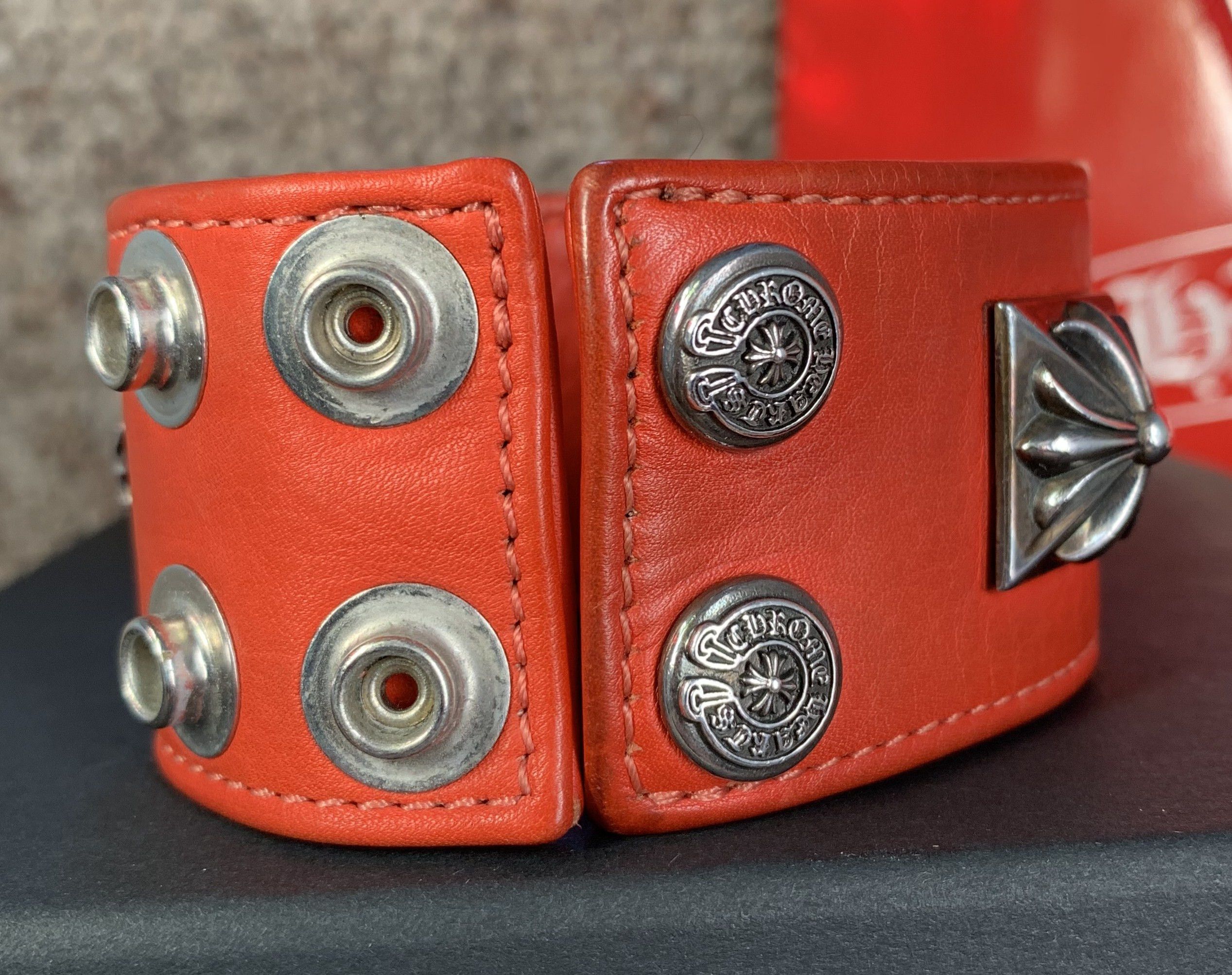 Chrome Hearts Chrome Hearts Studded Leather Silver Snap Bracelet Size ONE SIZE - 5 Thumbnail