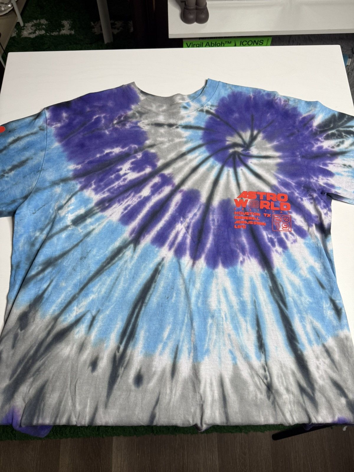 Travis Scott Astroworld Festival 2018 Tee "Tie-Dye" [ L ] Worn 1x Size US XL / EU 56 / 4 - 3 Thumbnail