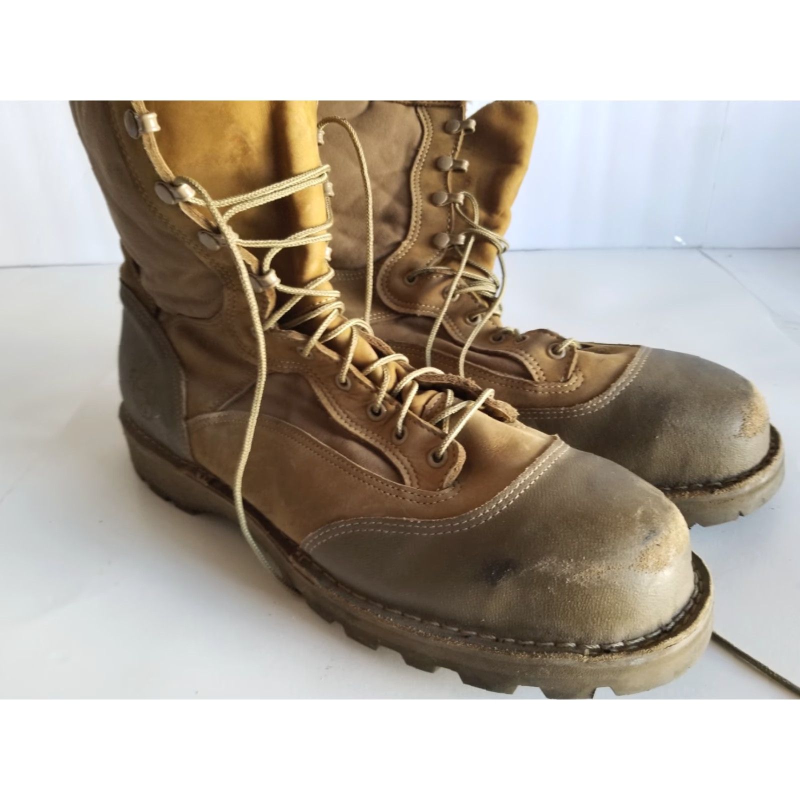 Danner Danner USMC RAT 8" Mojave ST Tactical Vibram Sole Boots Size 14.5 R Desert Tan Leather/ Fabric Cap Toe Steel Toe Mens Boots Size US 15 / EU 48 - 2 Thumbnail