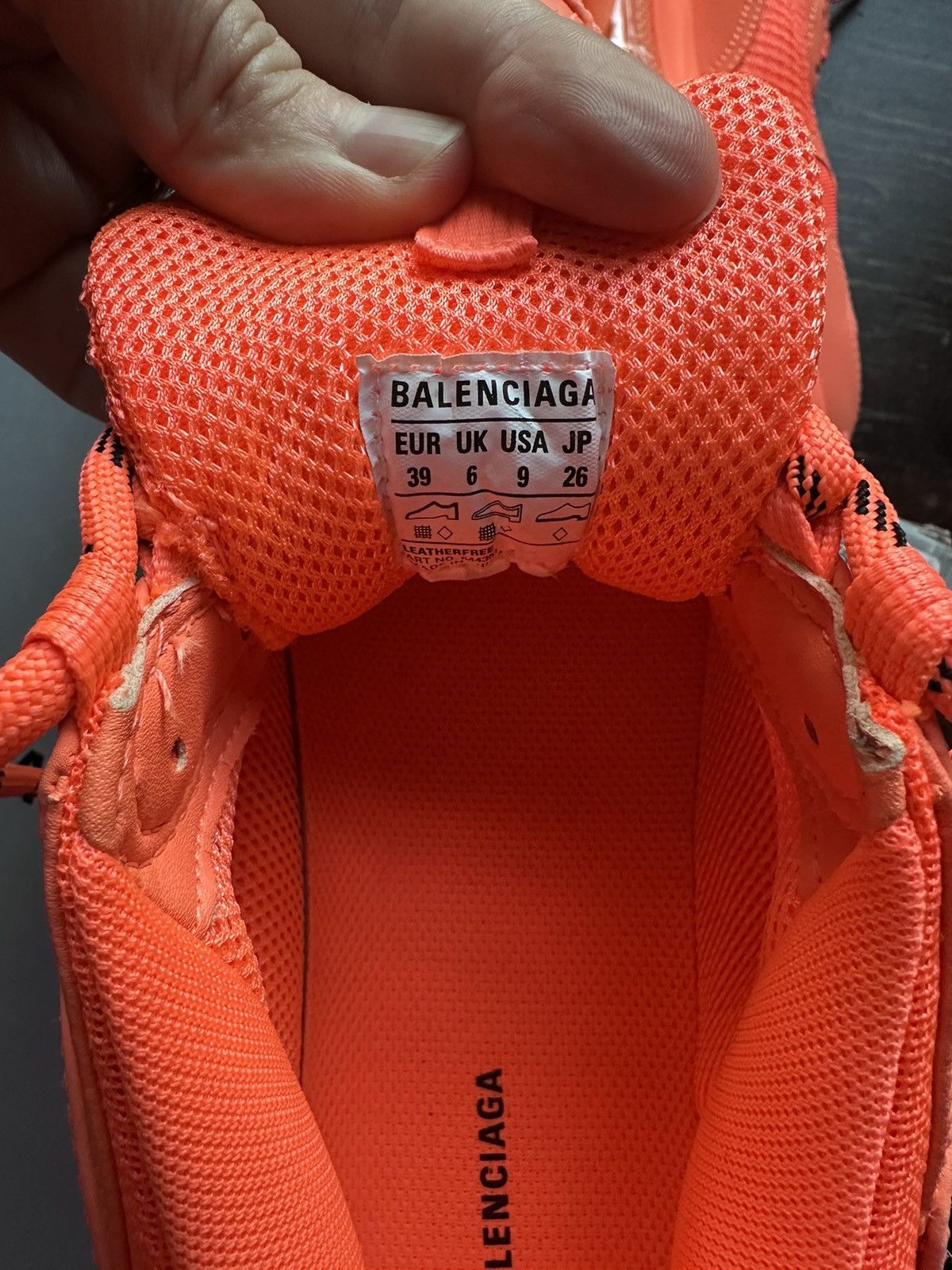 Balenciaga Balenciaga Triple S, Clear Sole – Fluo Orange – EU 39 / US 9 Size US 9 / IT 39 - 6 Thumbnail