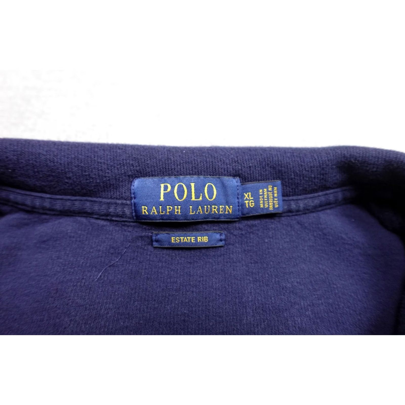 Polo Ralph Lauren Polo Ralph Lauren Estate Rib Quarter Zip Sweater Mens XL Blue Cotton Mock Neck Pullover Knit Long Sleeve Size US XL / EU 56 / 4 - 2 Thumbnail