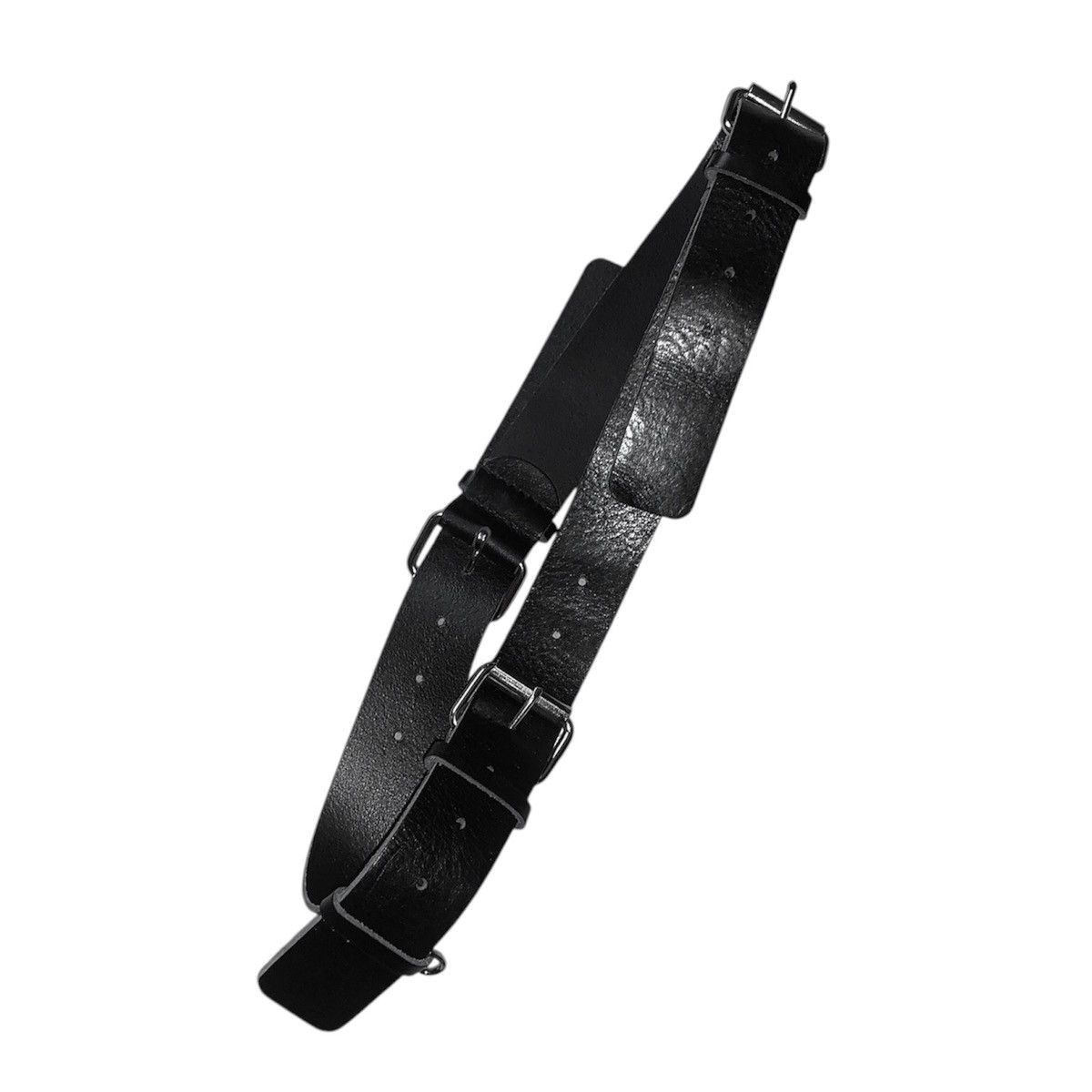 Japanese Brand 🧿demeulemeester’s leather belt with 3 silver-tone buckles Size ONE SIZE - 5 Thumbnail