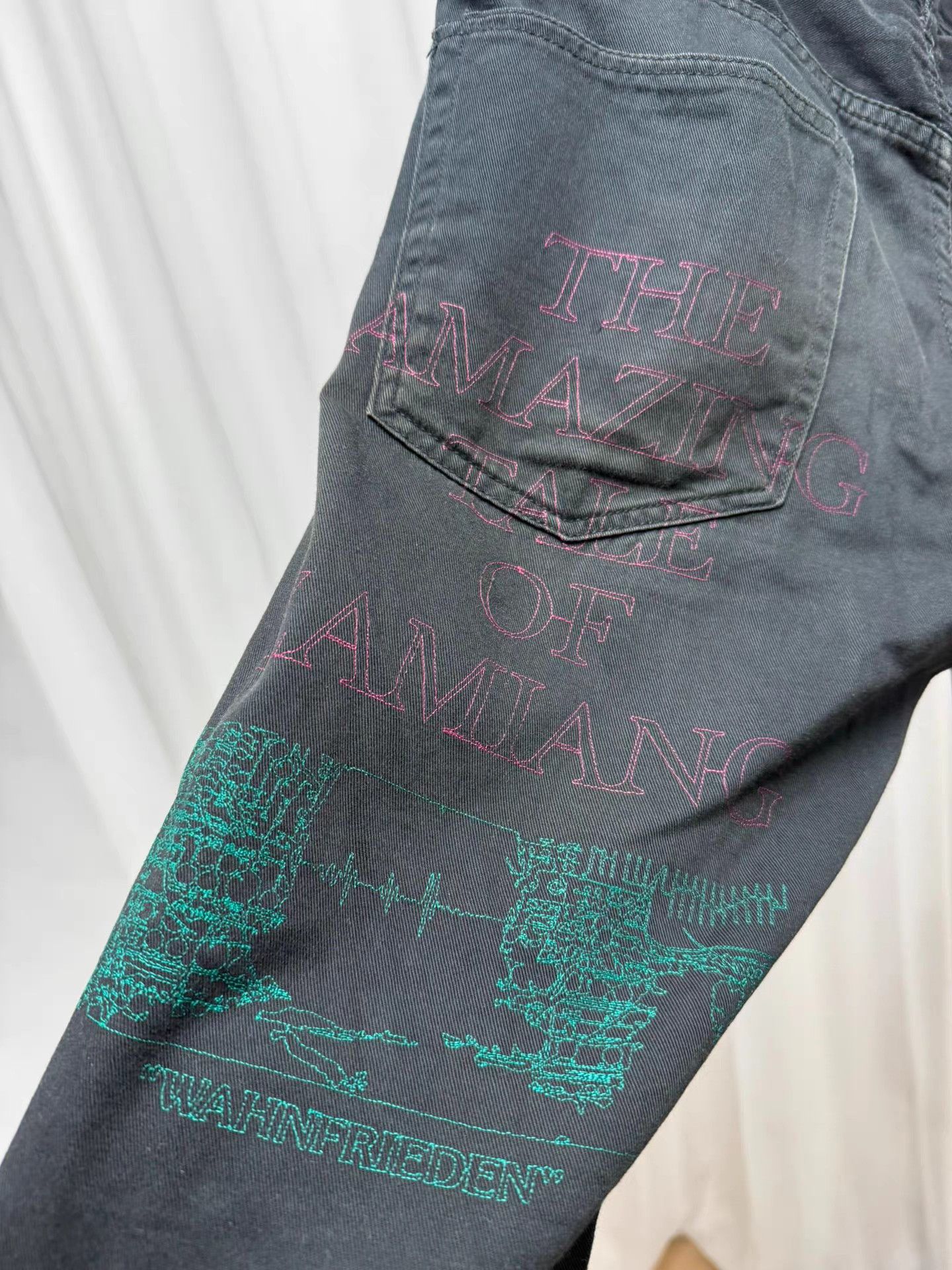 Undercover UNDERCOVER 06SS T Stage Embroidered Printed Pants K20 Size US 31 - 8 Thumbnail
