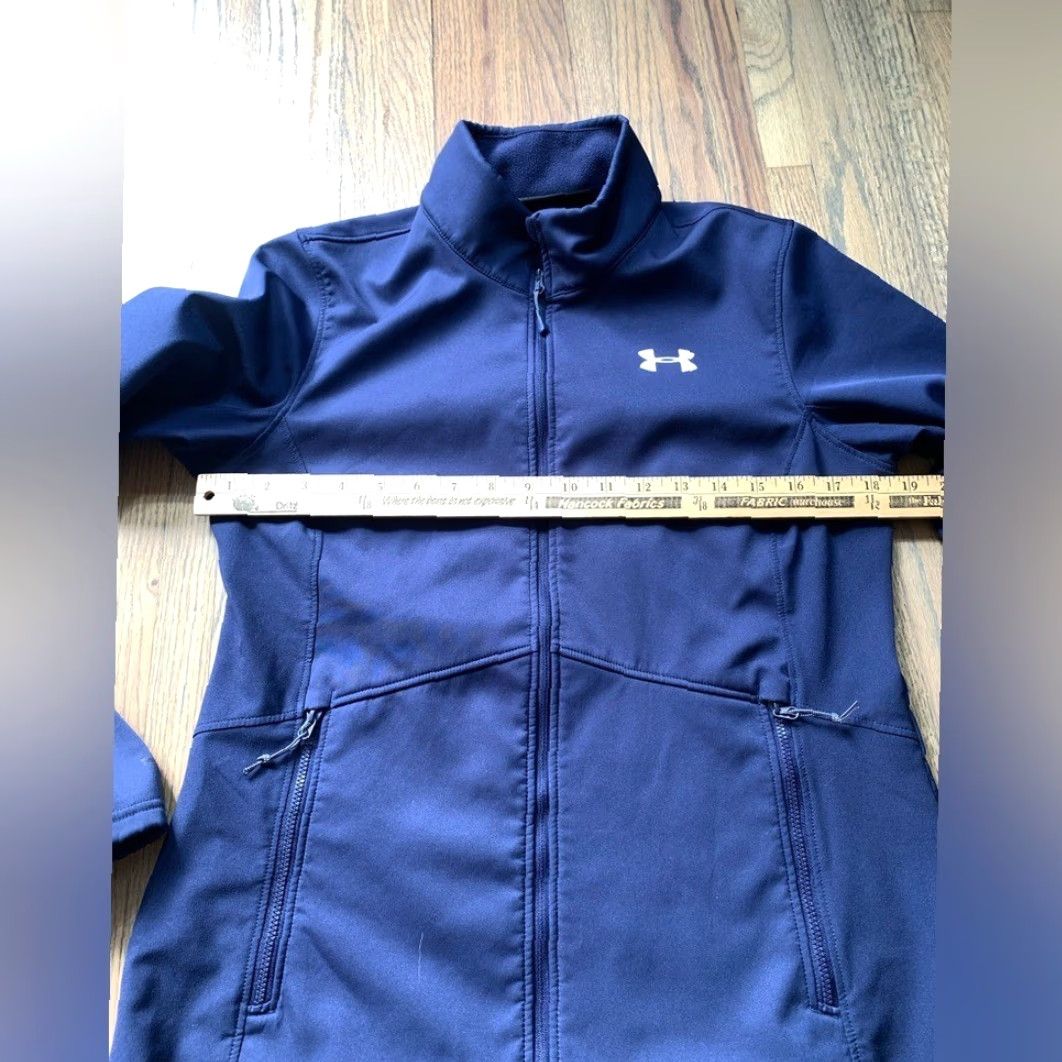 Under Armour Under Armour Jacket Navy Blue Zip Up Fitted Medium Womens M Size Nylon Basic Jacket Size M / US 6-8 / IT 42-44 - 4 Thumbnail