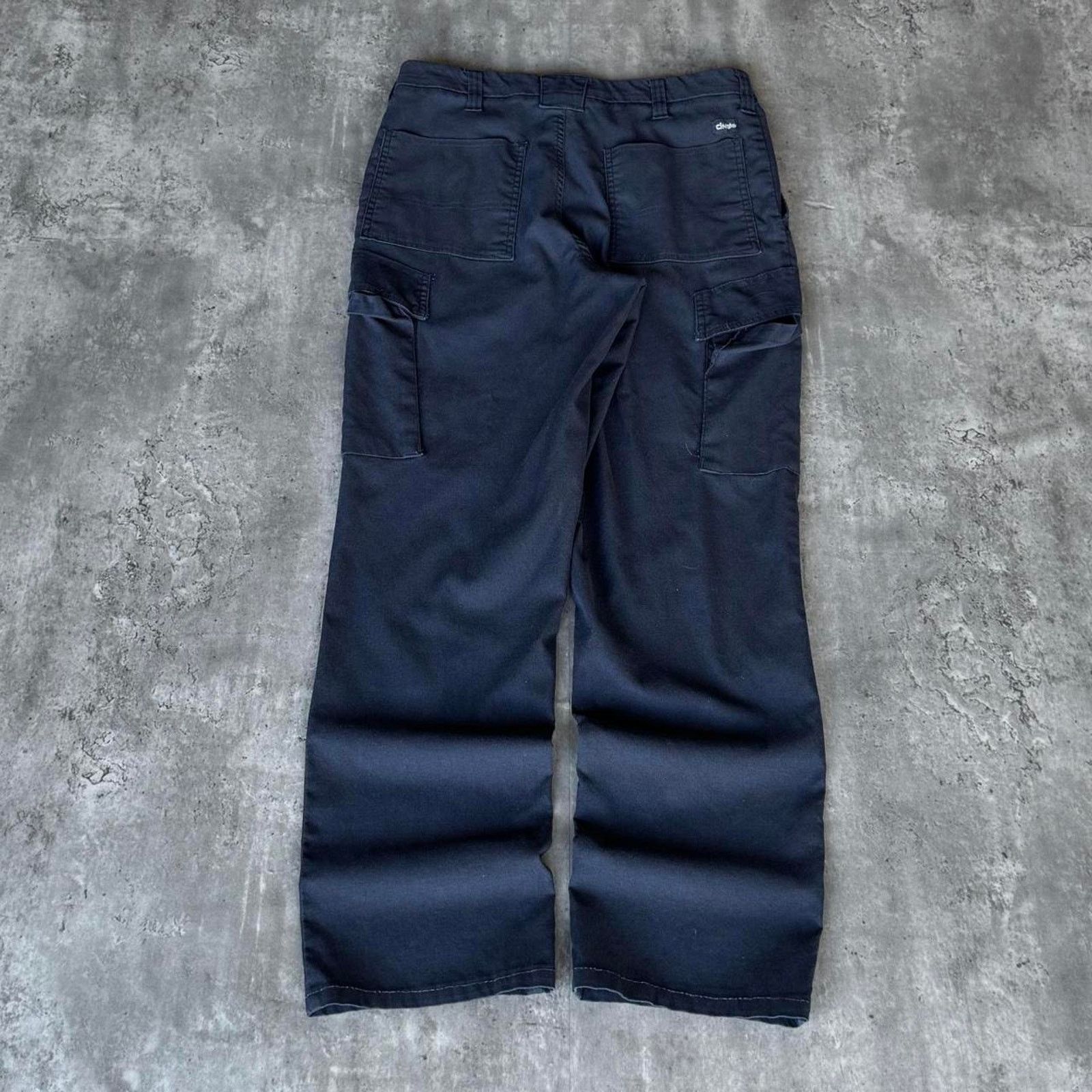 Japanese Brand × Vintage Vintage Y2K Carhartt Style Faded Blue Cargo Technical Pants Size US 31 - 2 Thumbnail