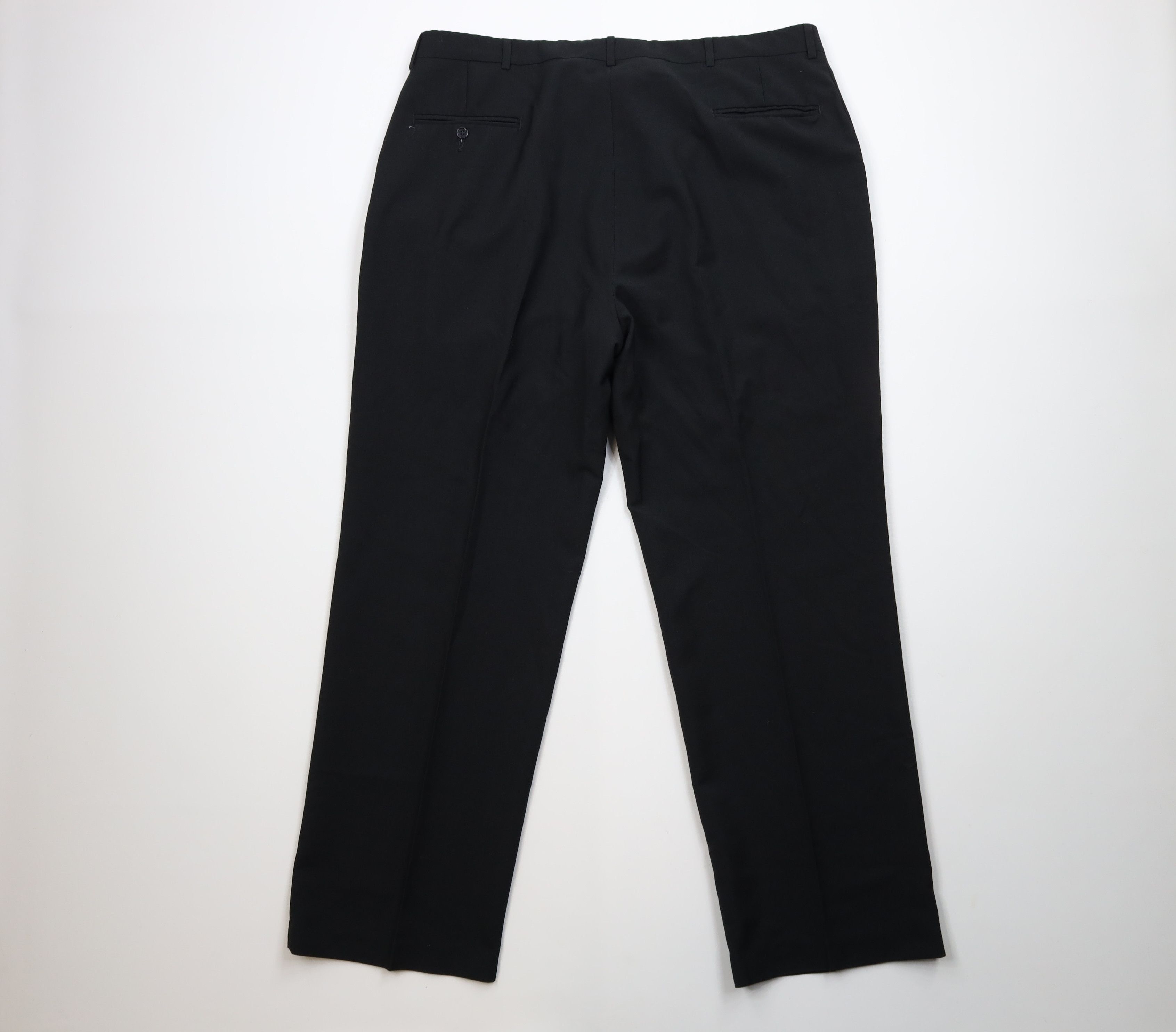 Vintage Vintage 90s Streetwear Flared Wide Leg Chino Pants Black Size US 42 / EU 58 - 9 Thumbnail