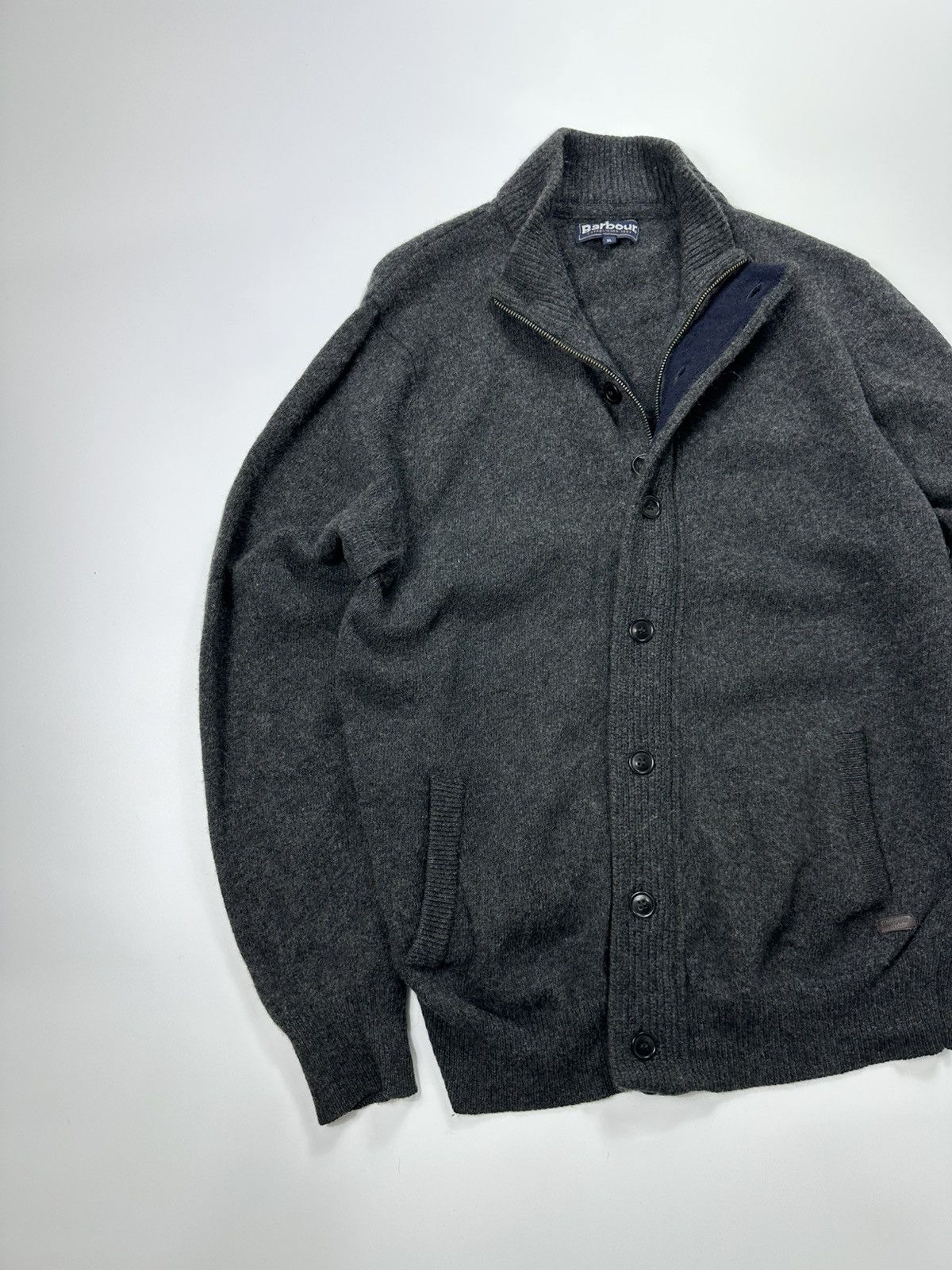 Barbour Barbour Wool Zip Sweater Men's Gray Size US XL / EU 56 / 4 - 3 Thumbnail