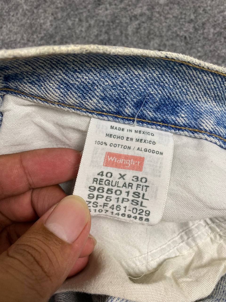Wrangler vintage wrangler regular fit distressed denim Size US 40 / EU 56 - 11 Thumbnail