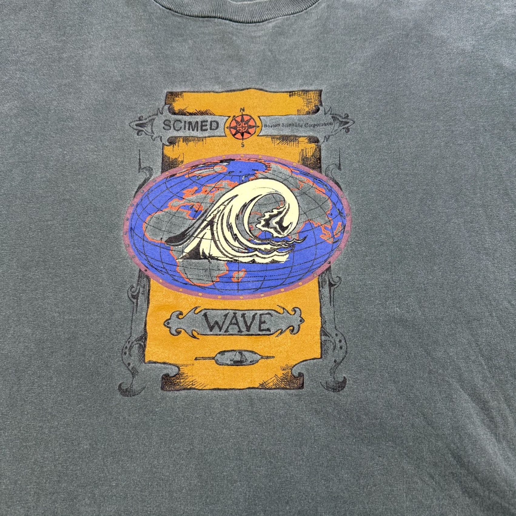 Anvil VINTAGE Anvil Shirt Mens XL Green Graphic Print Short Sleeve Crew Neck 90s Made USA Size US XL / EU 56 / 4 - 4 Thumbnail