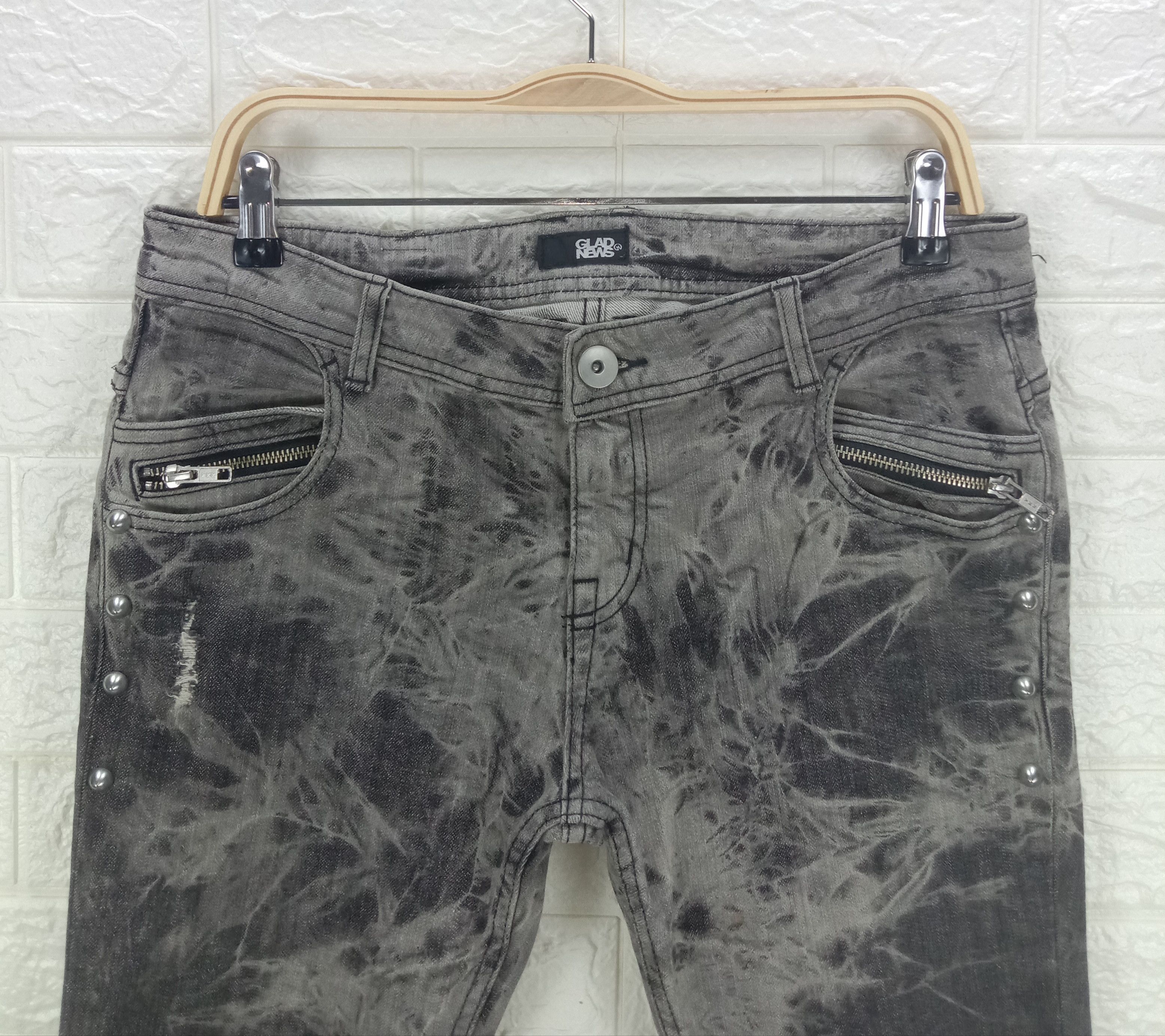 Japanese Brand Japanese Punk Seditionaries Leg Zipper Bleach Jeans Size US 32 / EU 48 - 4 Thumbnail