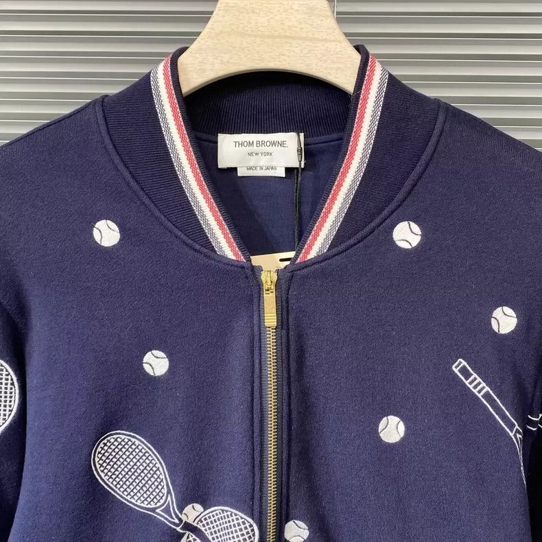 Thom Browne Thom Browne size3 Tennis embroidered jacket Size US L / EU 52-54 / 3 - 6 Thumbnail